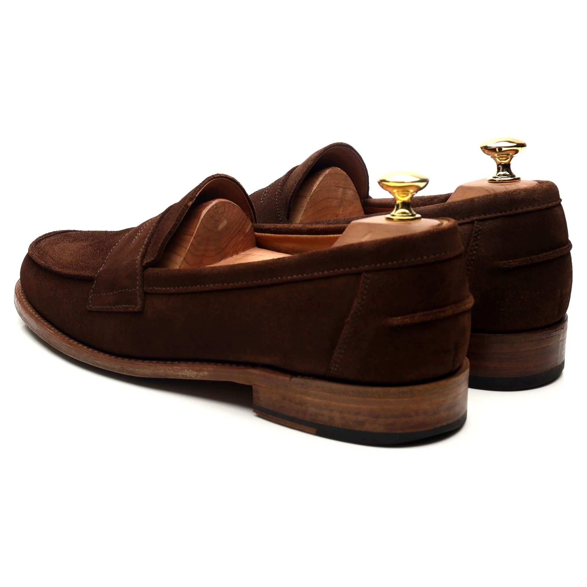 'Madrid' Dark Brown Suede Loafers UK 8 F - Image 3