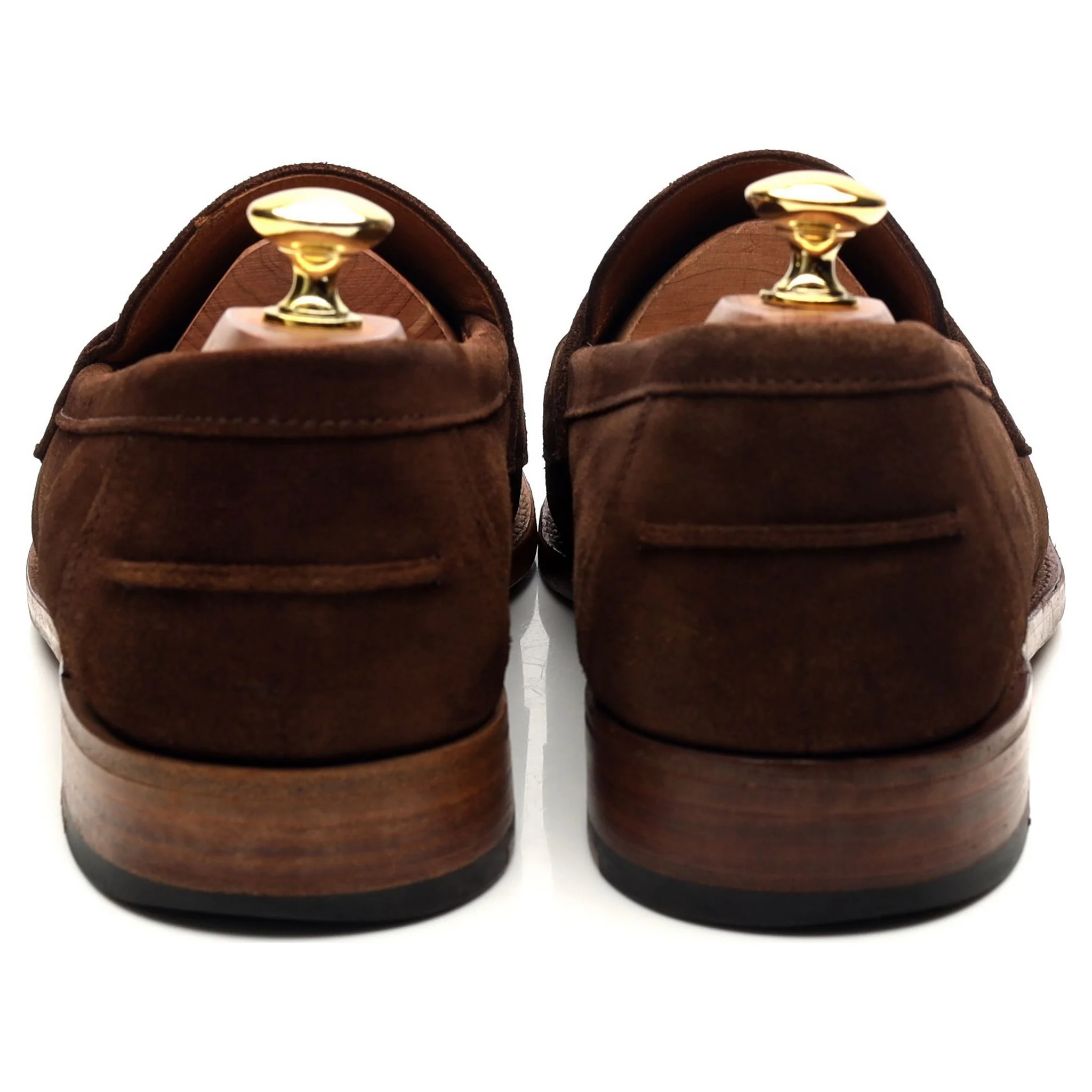 'Madrid' Dark Brown Suede Loafers UK 8 F - Image 4