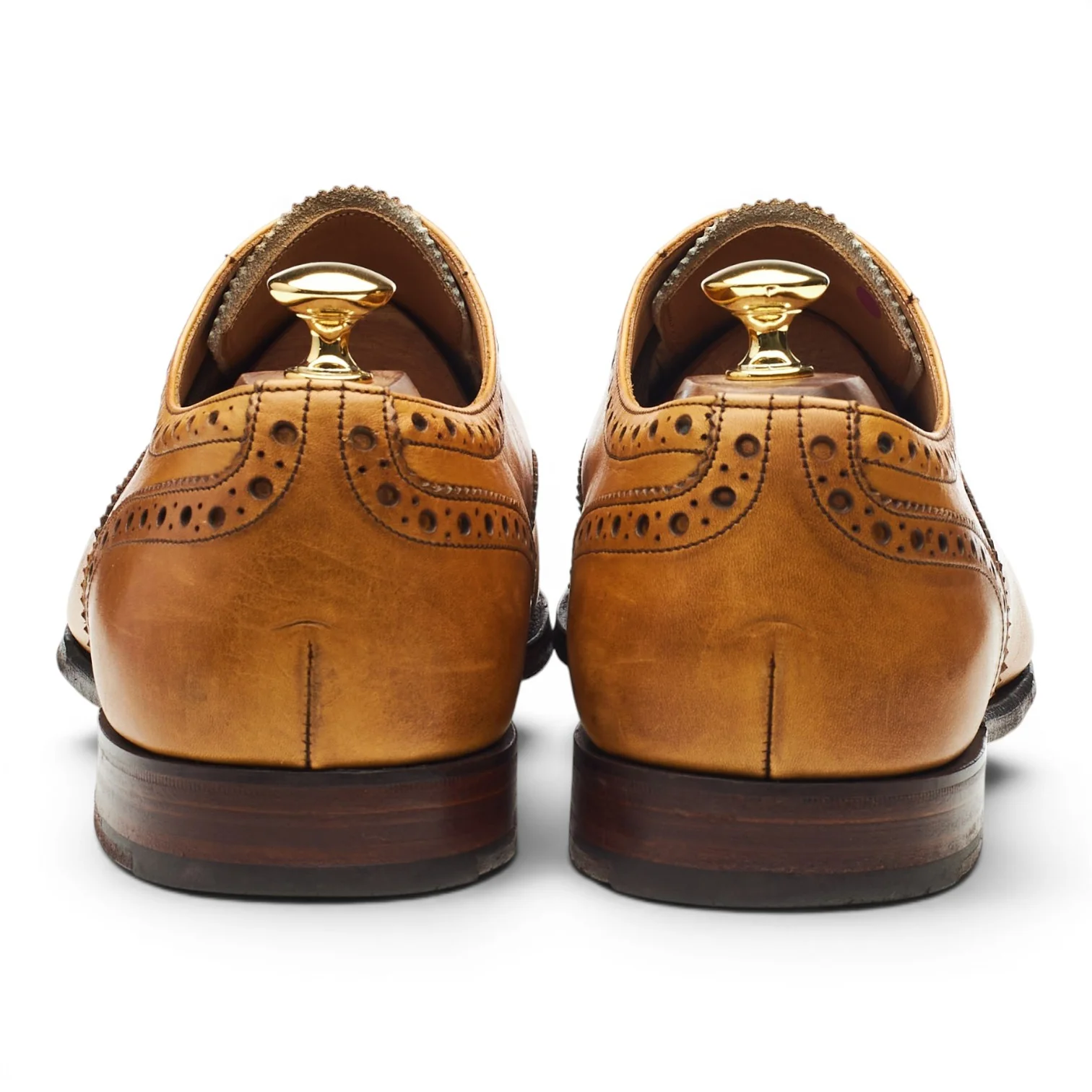 'Maidstone' Tan Brown Leather Oxford Brogues UK 11 F - Image 4