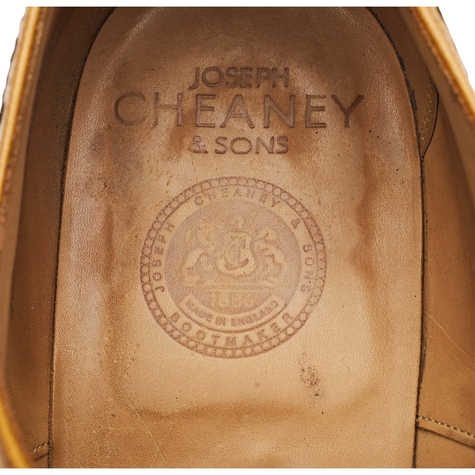 'Maidstone' Tan Brown Leather Oxford Brogues UK 11 F - Image 6