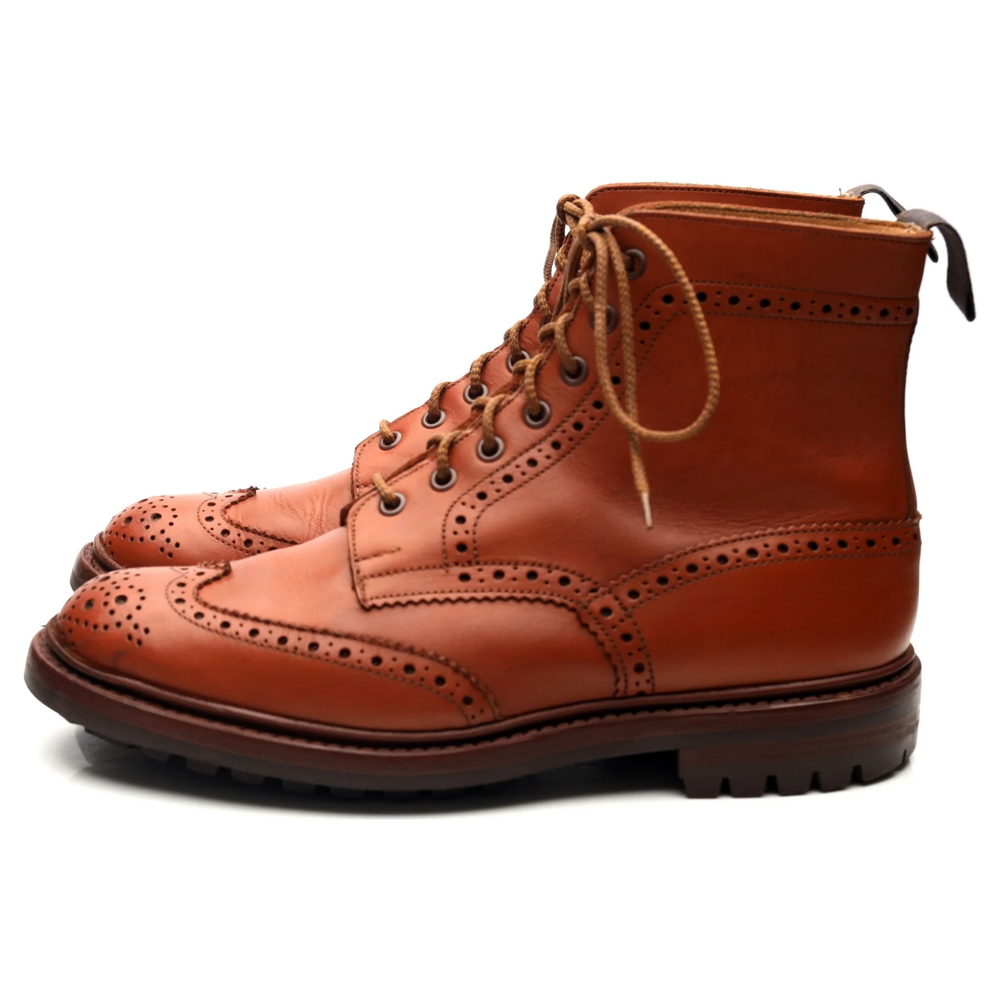 'Malton' Tan Brown Leather Boots UK 9 - Image 2