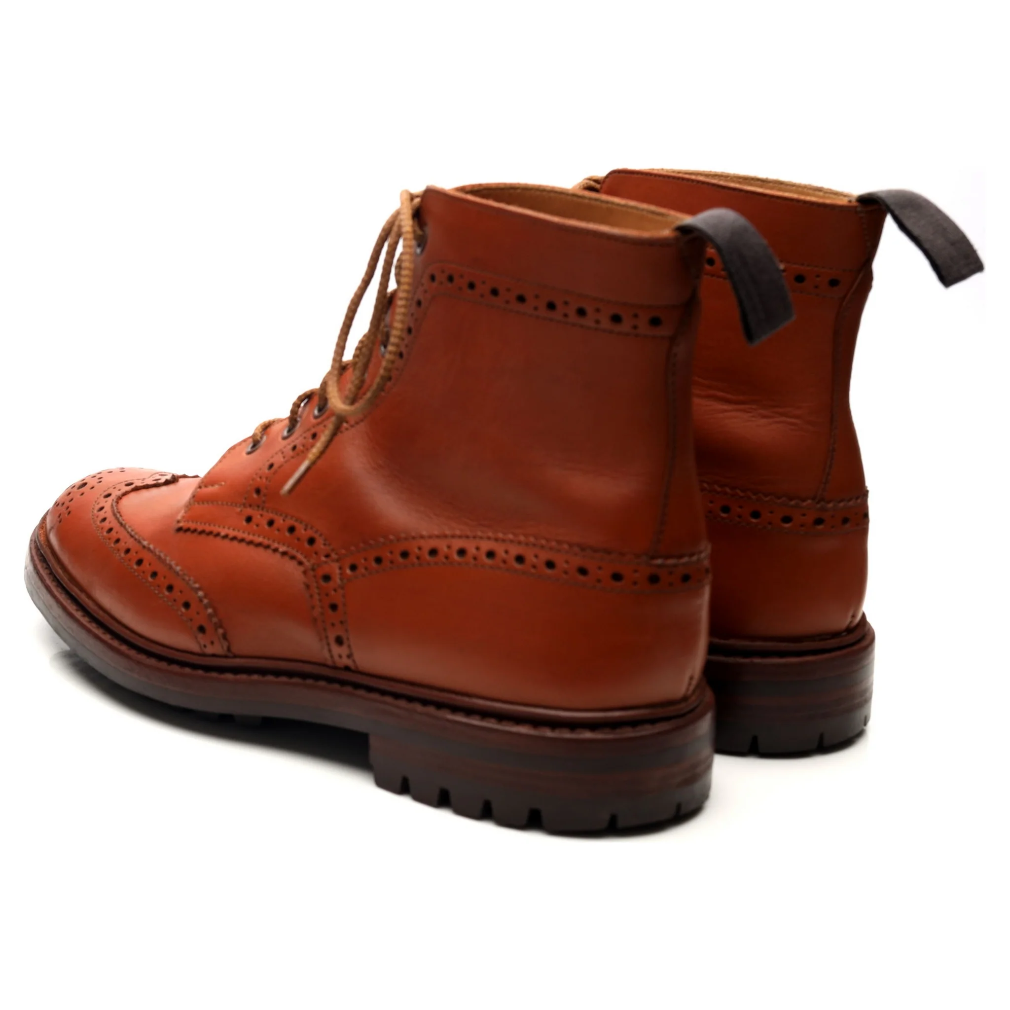 'Malton' Tan Brown Leather Boots UK 9 - Image 3