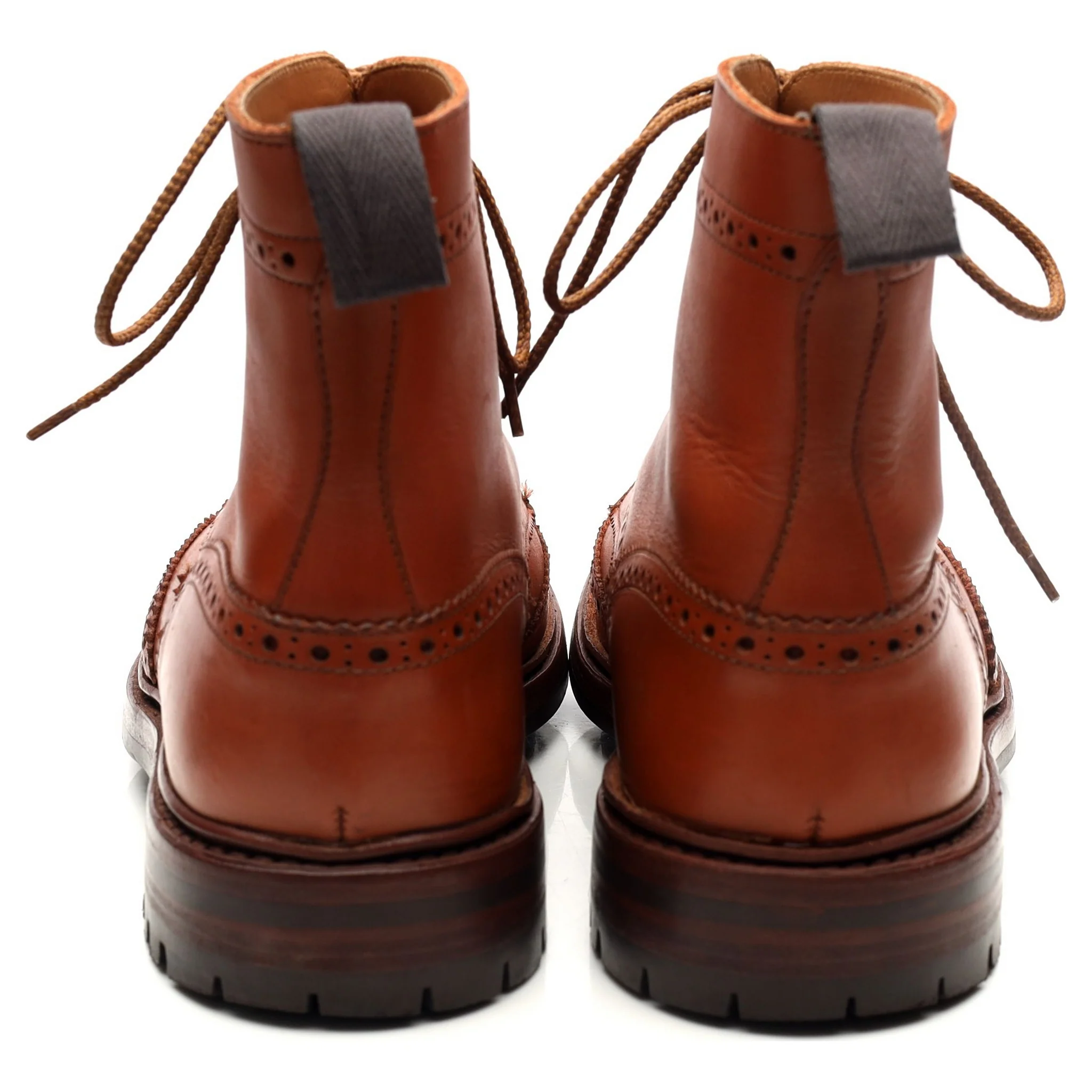 'Malton' Tan Brown Leather Boots UK 9 - Image 4