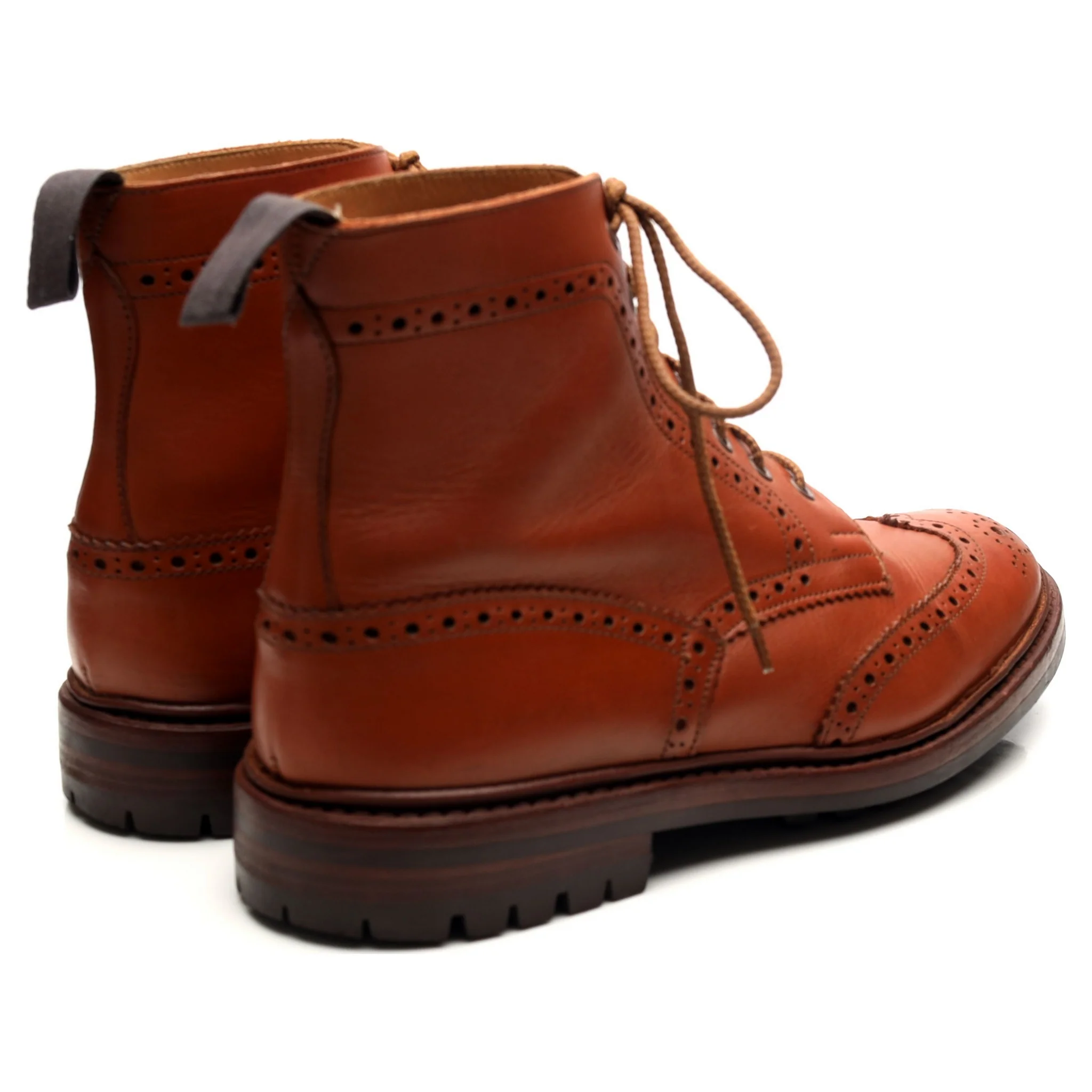 'Malton' Tan Brown Leather Boots UK 9 - Image 5