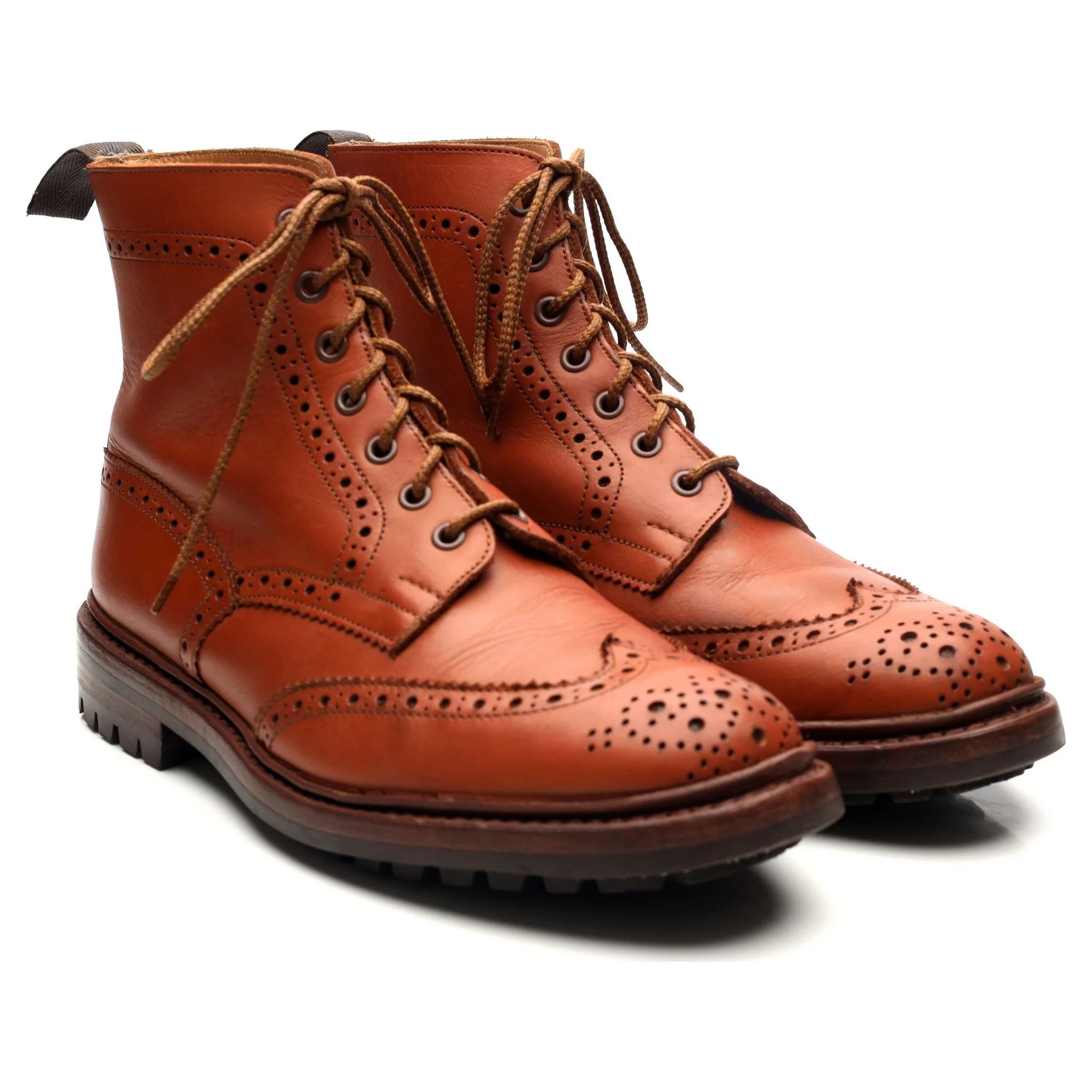 'Malton' Tan Brown Leather Boots UK 9 - Image 7