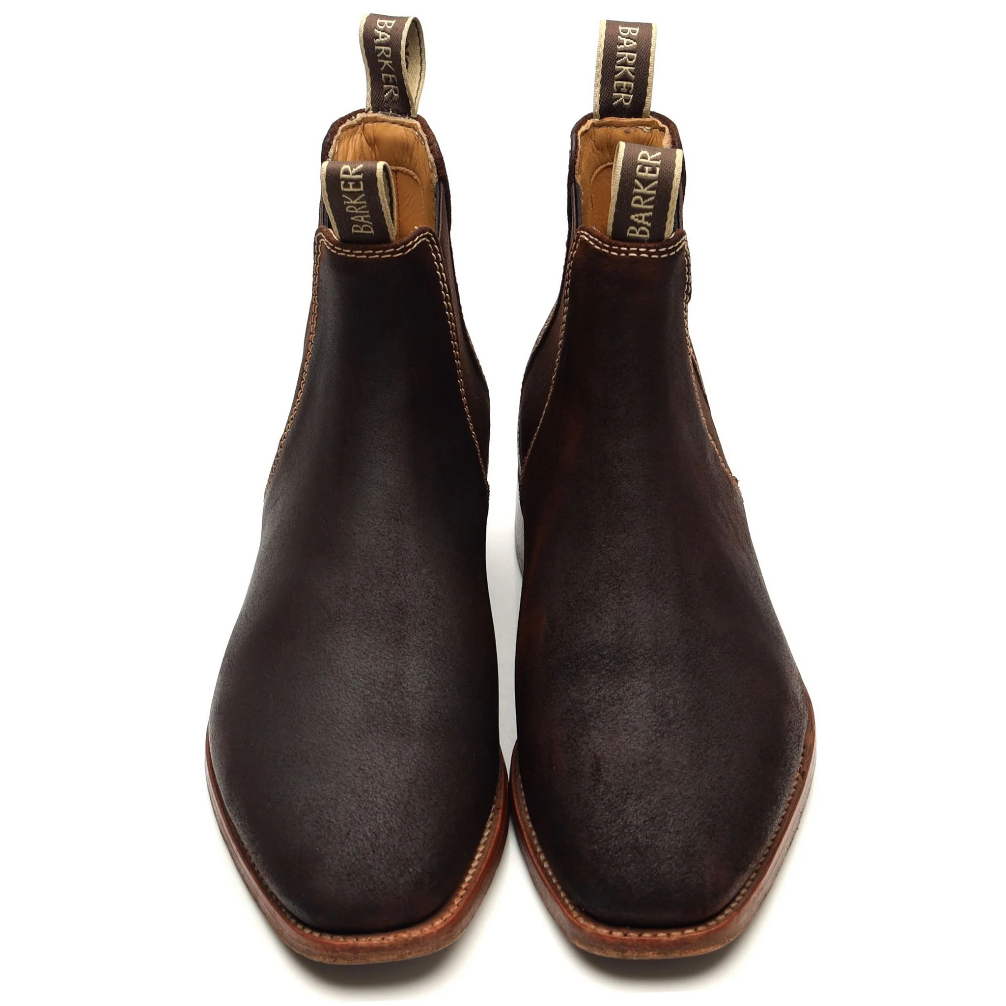 'Mansfield' Brown Waxy Suede Chelsea Boots UK 6 F - Image 2