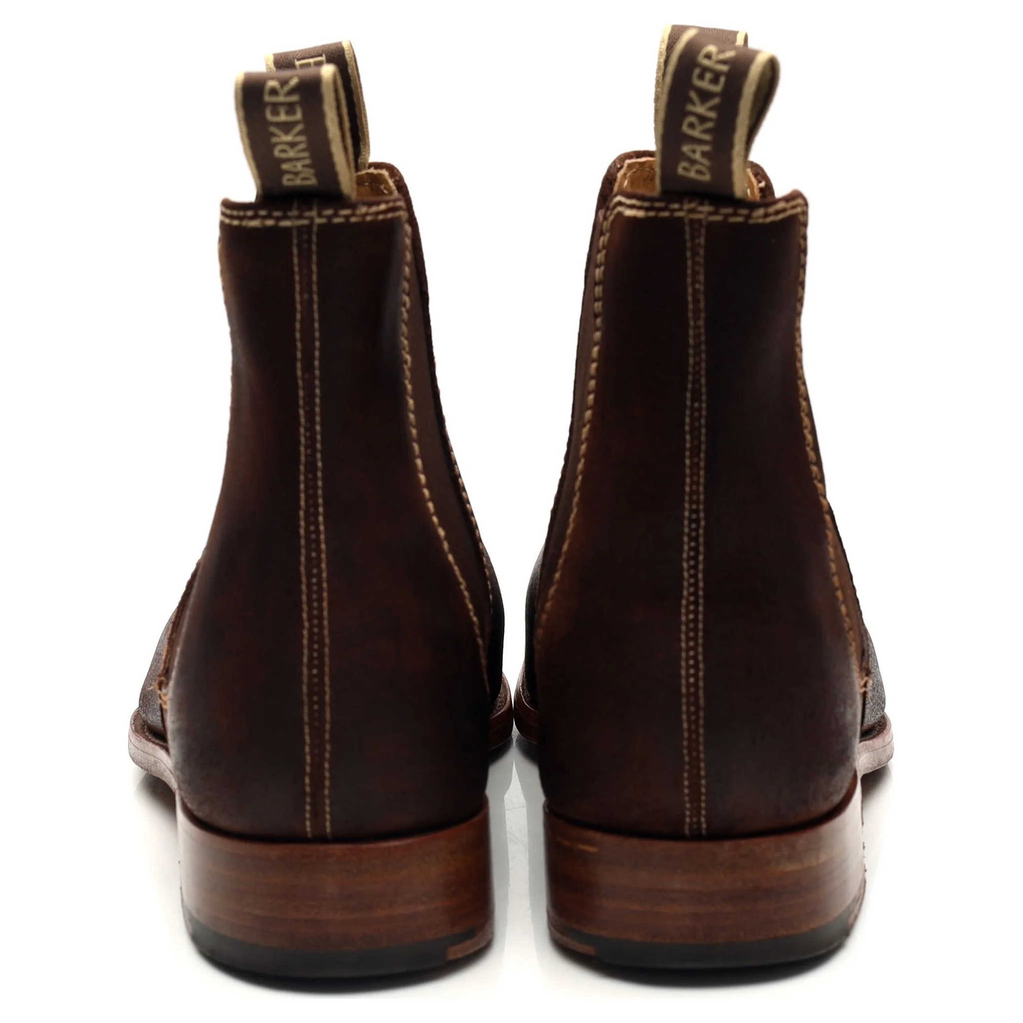 'Mansfield' Brown Waxy Suede Chelsea Boots UK 6 F - Image 4