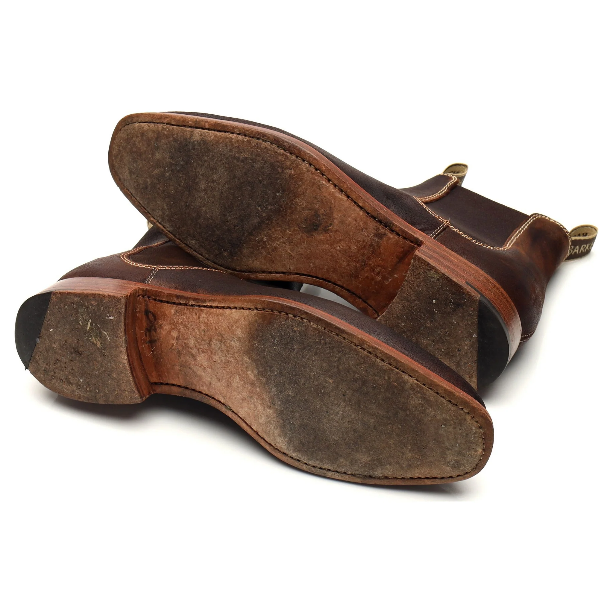'Mansfield' Brown Waxy Suede Chelsea Boots UK 6 F - Image 5