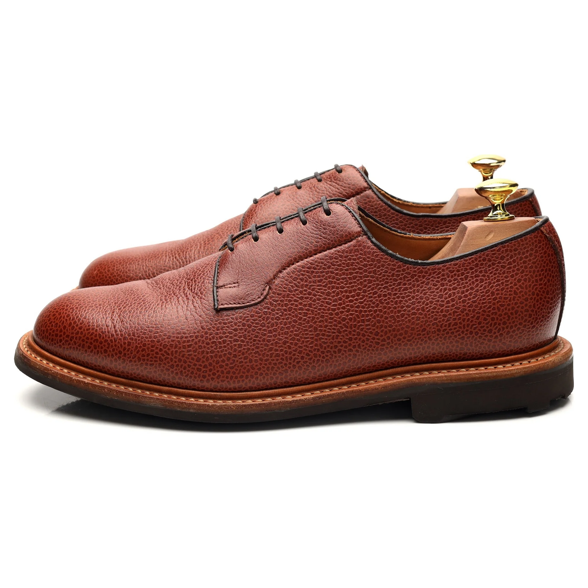 Mark McNairy Tan Brown Grain Leather Derby UK 8 - Image 3