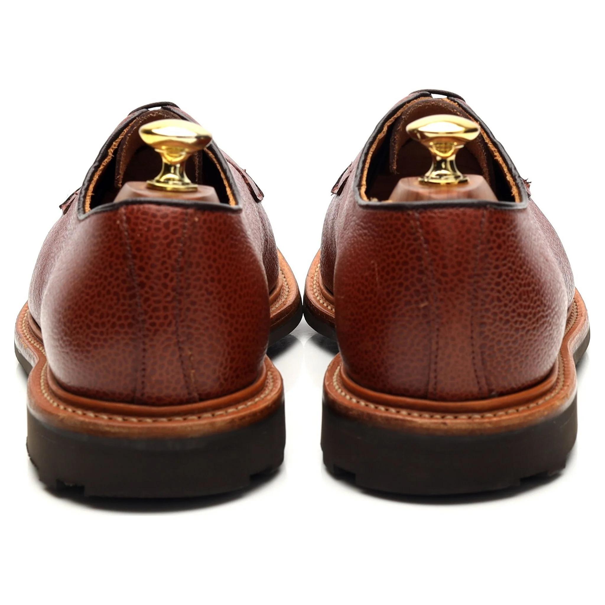 Mark McNairy Tan Brown Grain Leather Derby UK 8 - Image 4