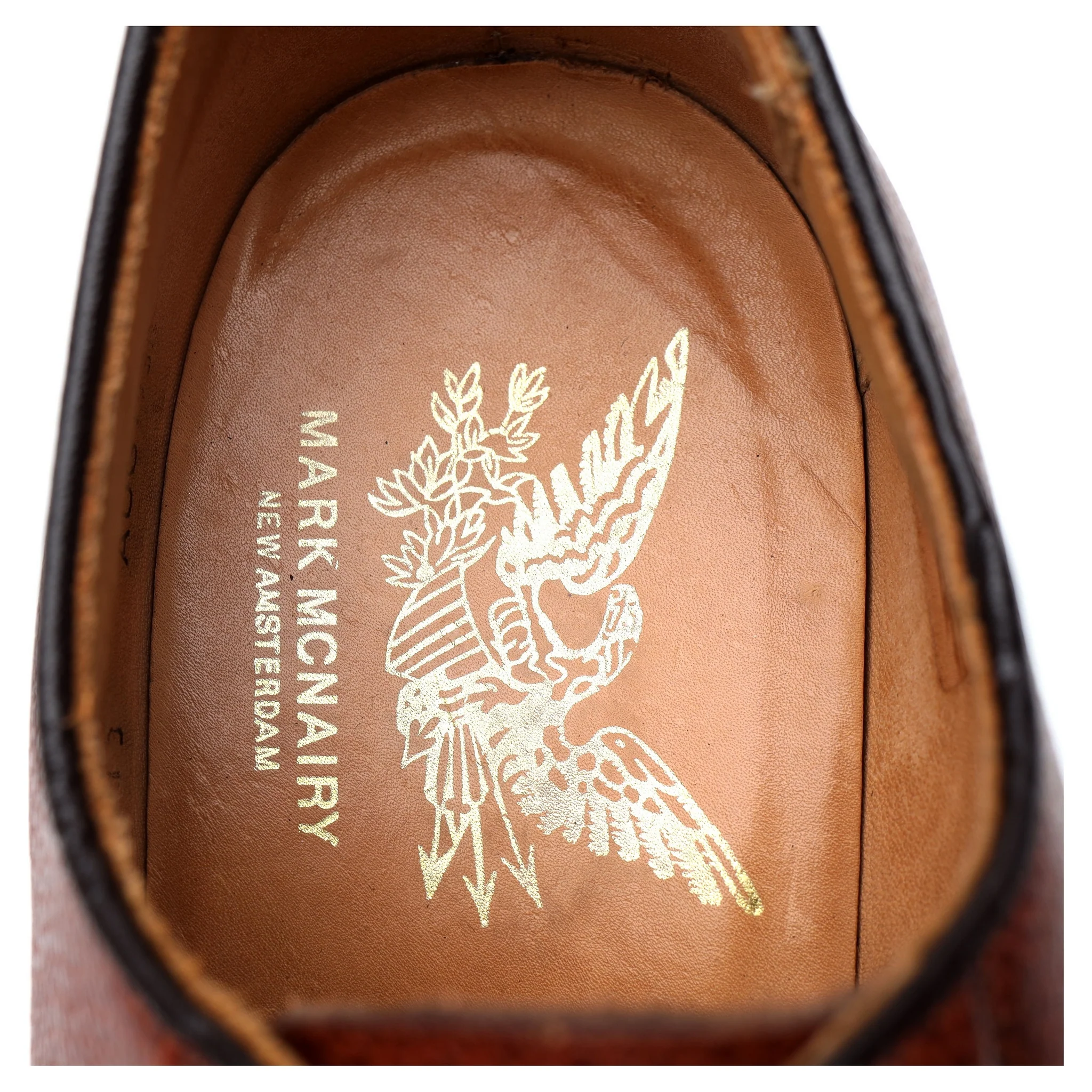 Mark McNairy Tan Brown Grain Leather Derby UK 8 - Image 6
