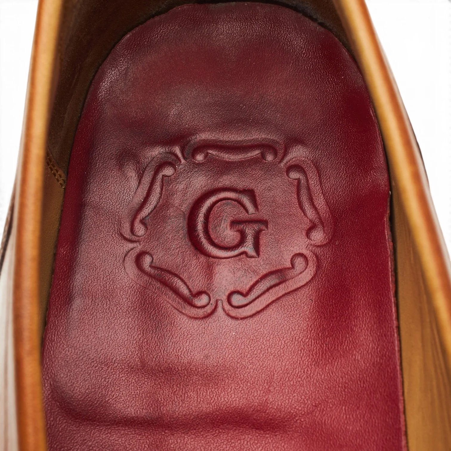 'Maxwell' Tan Brown Leather Loafers UK 10 E - Image 6