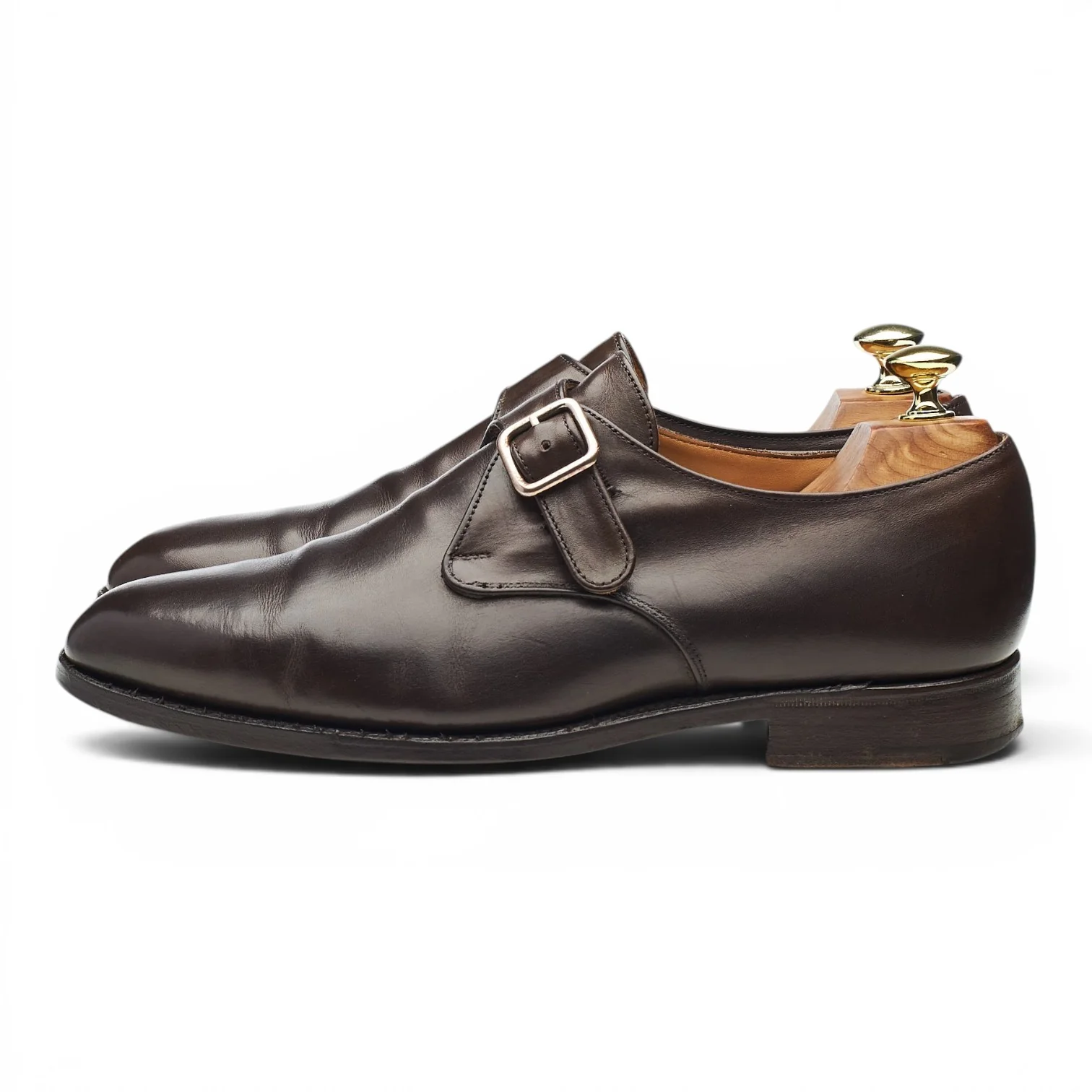 'Mayfair' Dark Brown Leather Monk Strap UK 7.5 - Image 3
