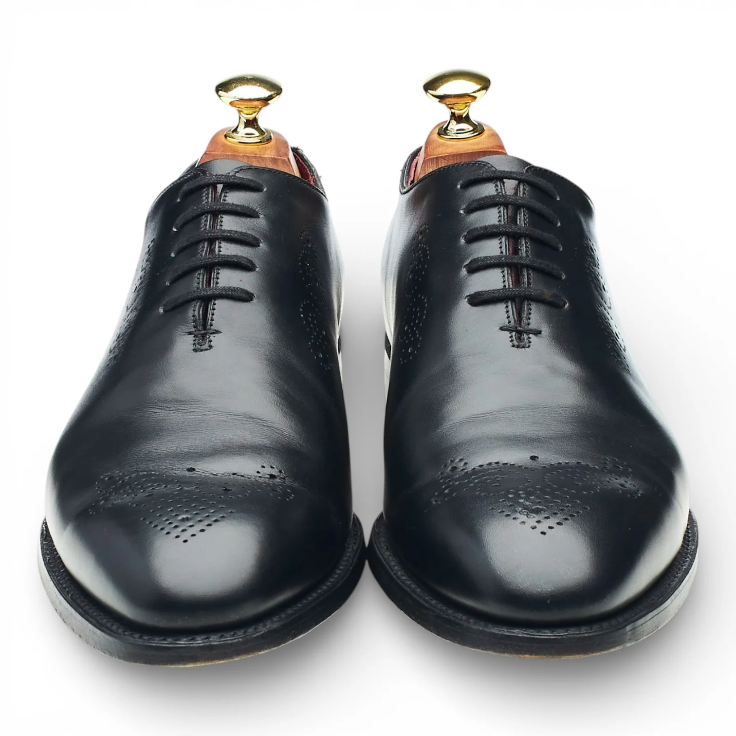 'MC226' Black Leather Wholecut Oxford UK 7 F - Image 2