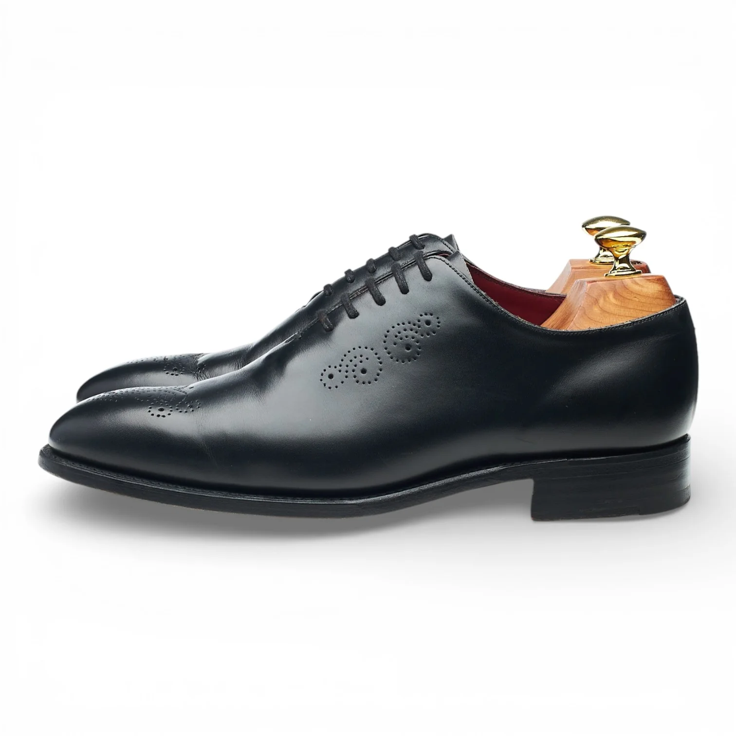 'MC226' Black Leather Wholecut Oxford UK 7 F - Image 3