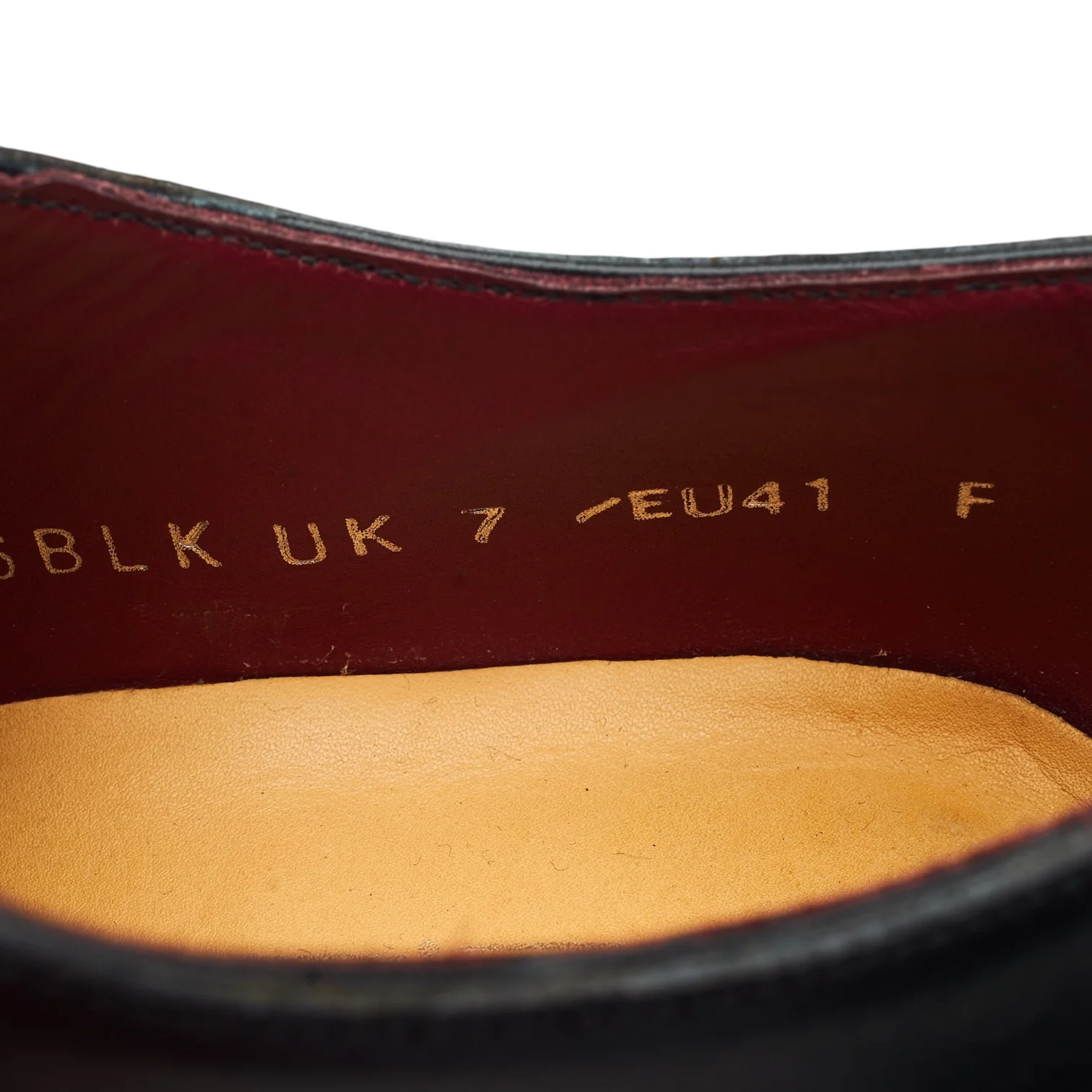 'MC226' Black Leather Wholecut Oxford UK 7 F - Image 7