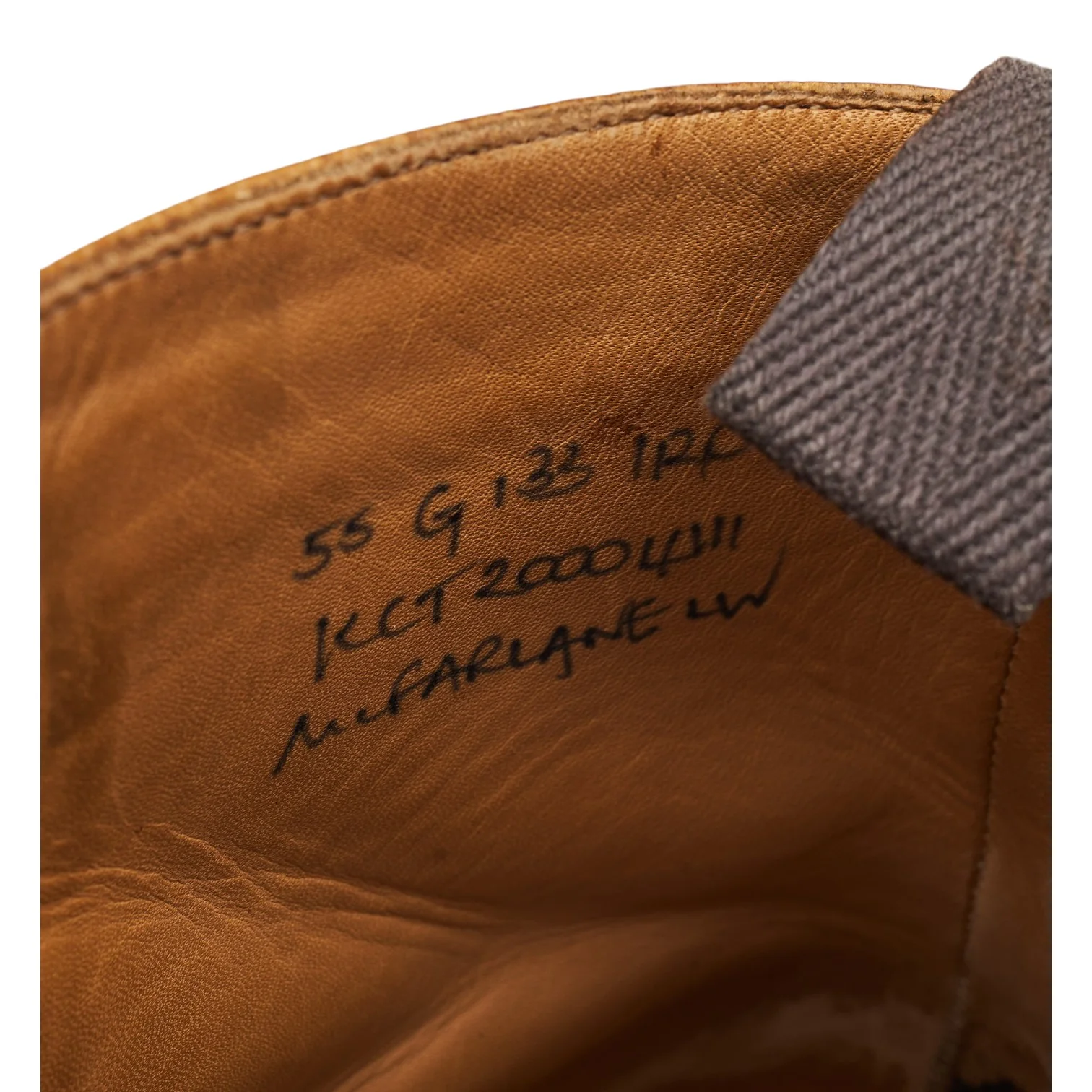 'McFarlane' Tan Brown Grain Brogue Boots UK 5.5 G - Image 7