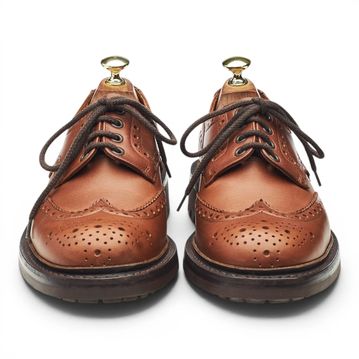 'McPherson' Tan Brown Leather Derby Brogues UK 7 G - Image 2