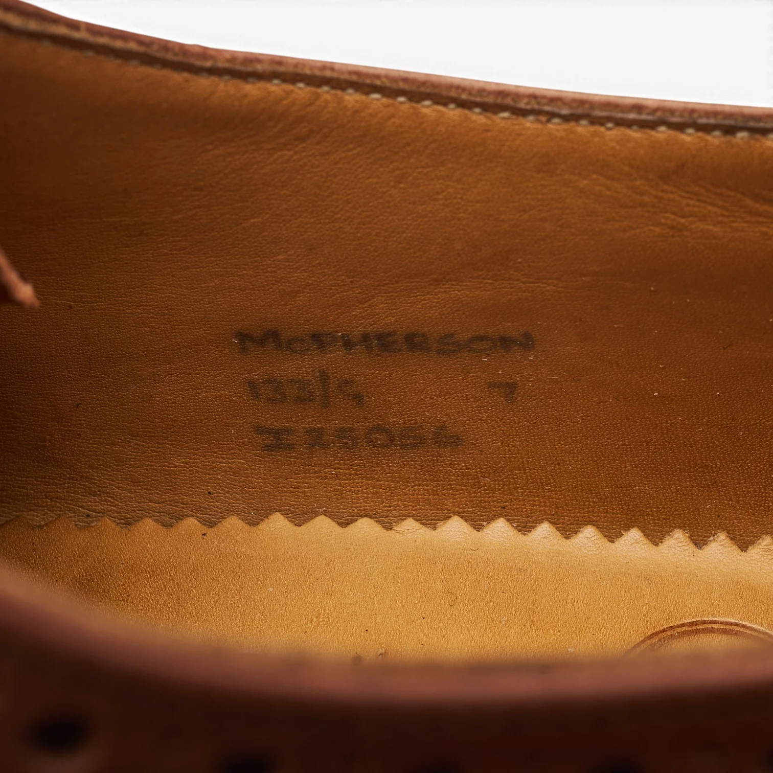 'McPherson' Tan Brown Leather Derby Brogues UK 7 G - Image 7