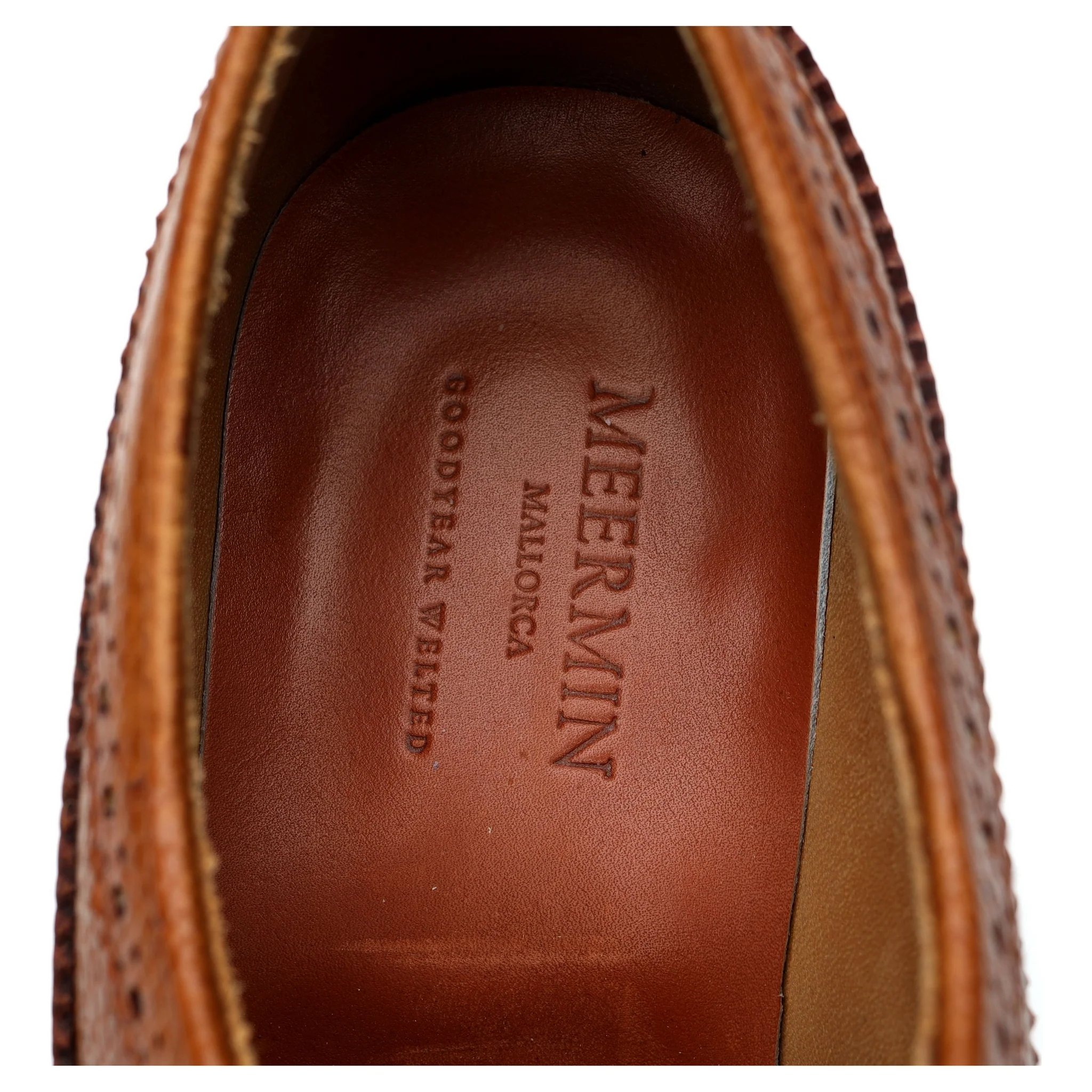 '101375' Tan Brown Leather Derby Brogues UK 8 E - Image 13