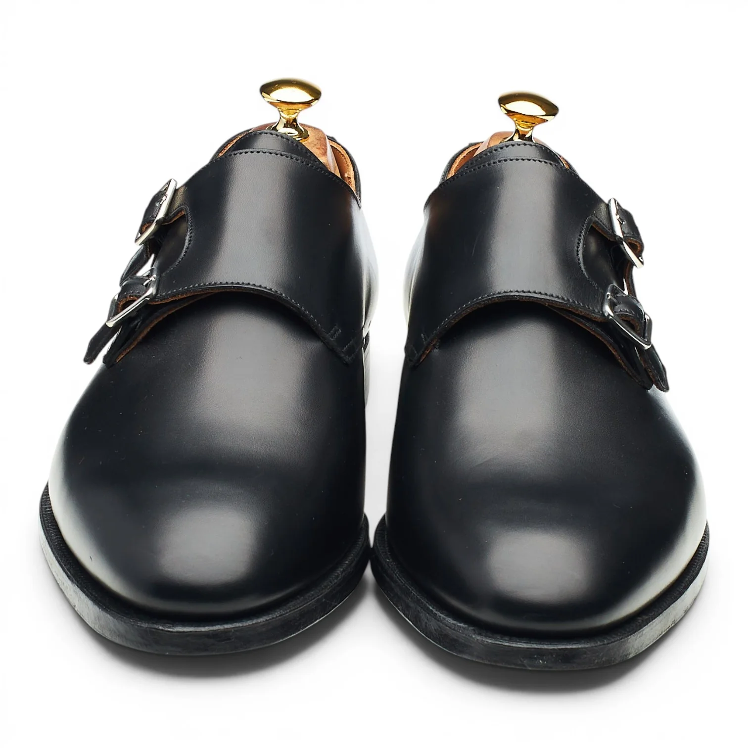 'Melbourne' Black Leather Double Monk Strap UK 10 E - Image 2