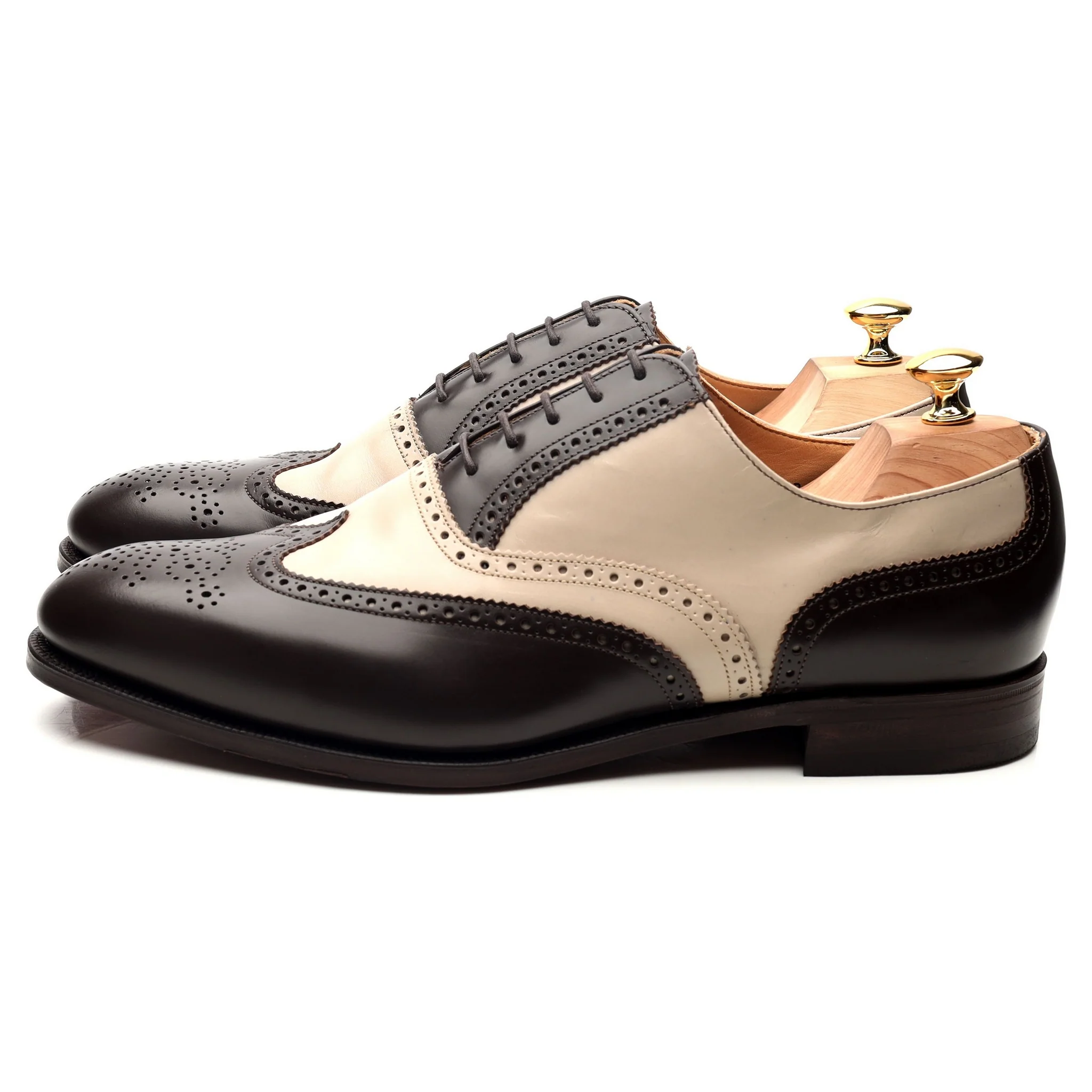 'Melly' Dark Brown Leather Spectator Brogues UK 11 F - Image 2