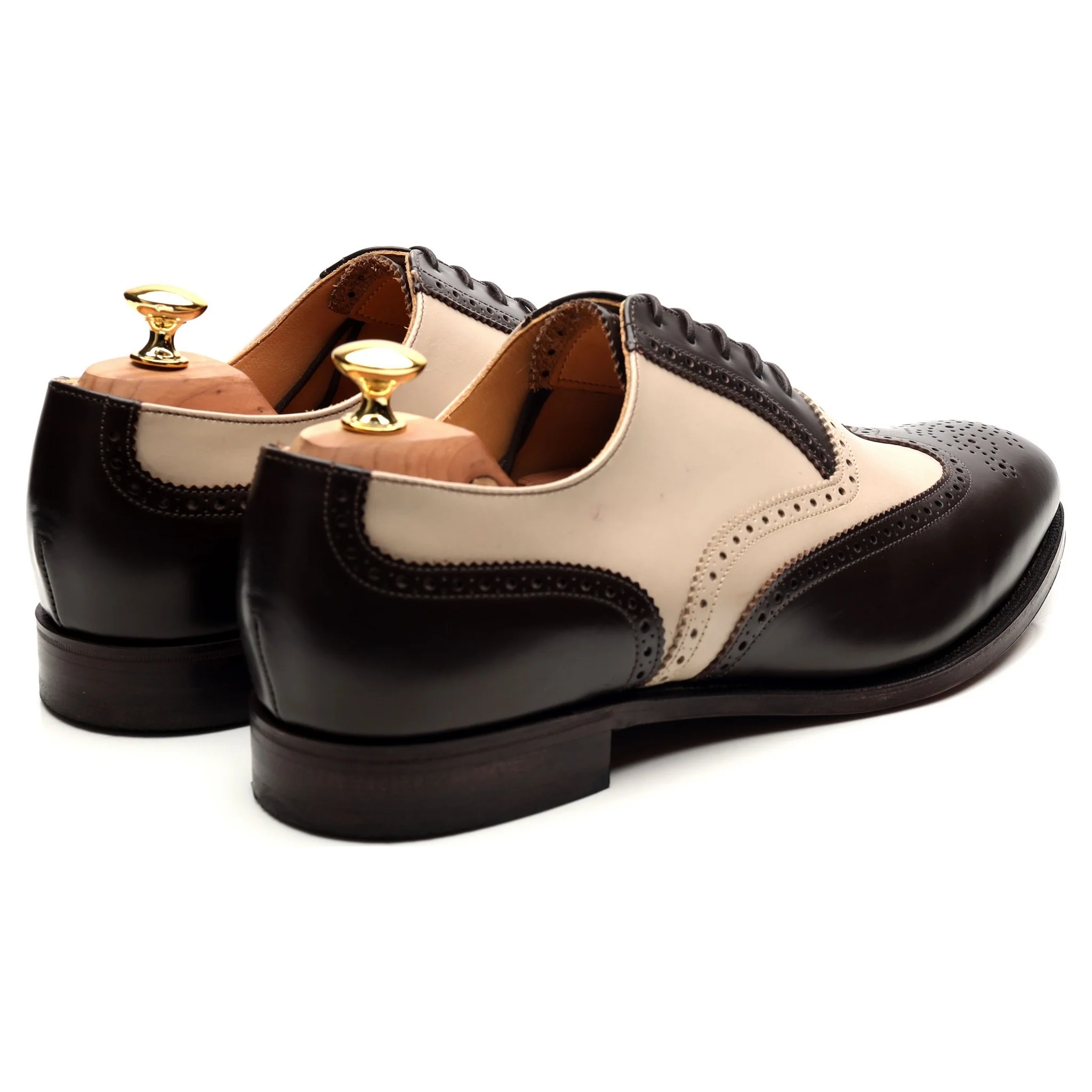 'Melly' Dark Brown Leather Spectator Brogues UK 11 F - Image 5