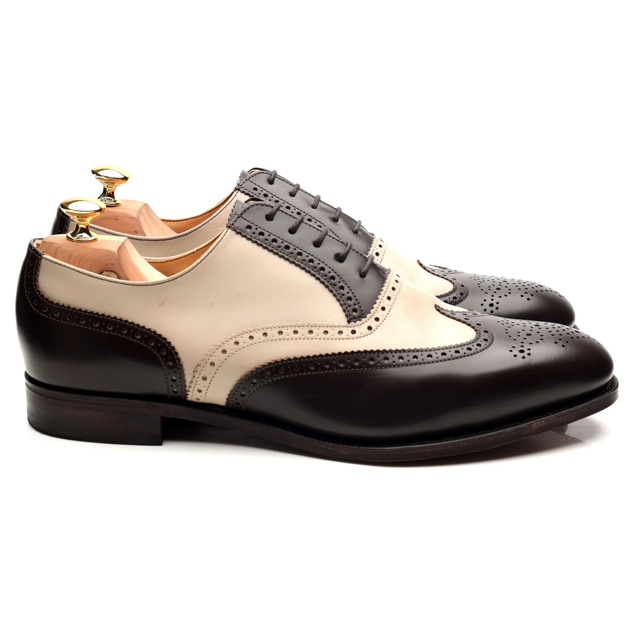 'Melly' Dark Brown Leather Spectator Brogues UK 11 F - Image 6