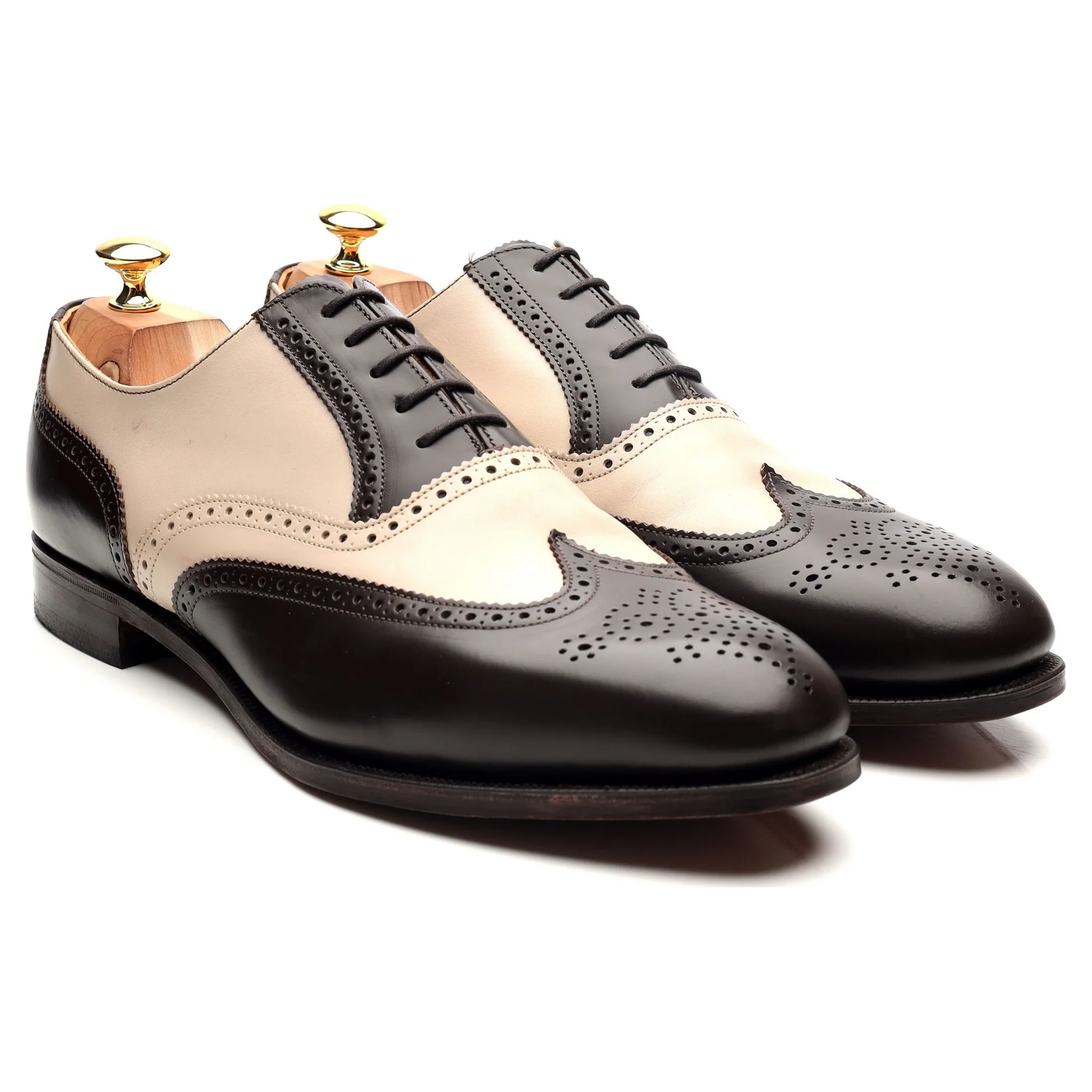 'Melly' Dark Brown Leather Spectator Brogues UK 11 F - Image 7