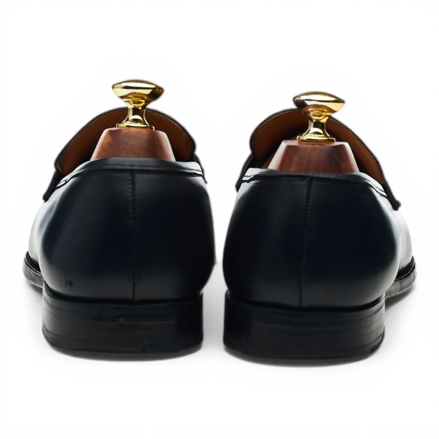 'Merton' Black Leather Loafers UK 7 E - Image 4