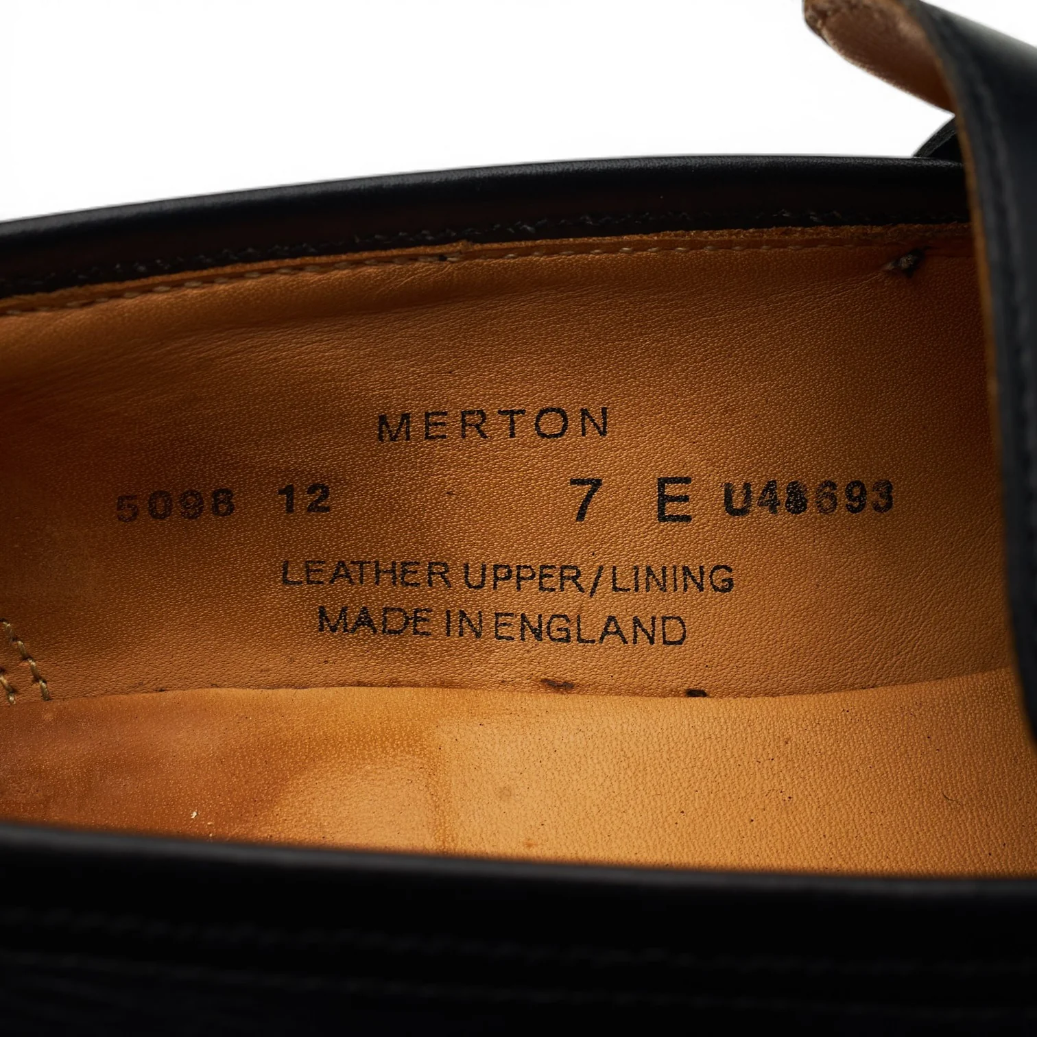 'Merton' Black Leather Loafers UK 7 E - Image 7