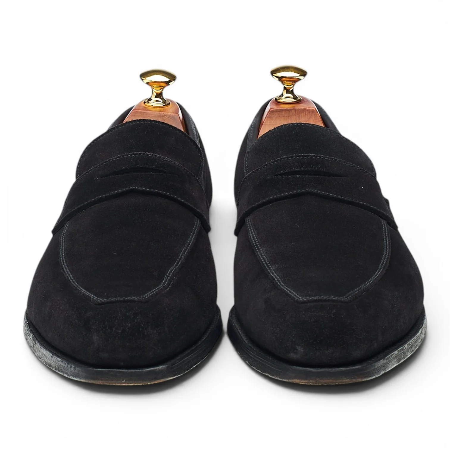 'Merton' Black Suede Loafers UK 9.5 E - Image 2