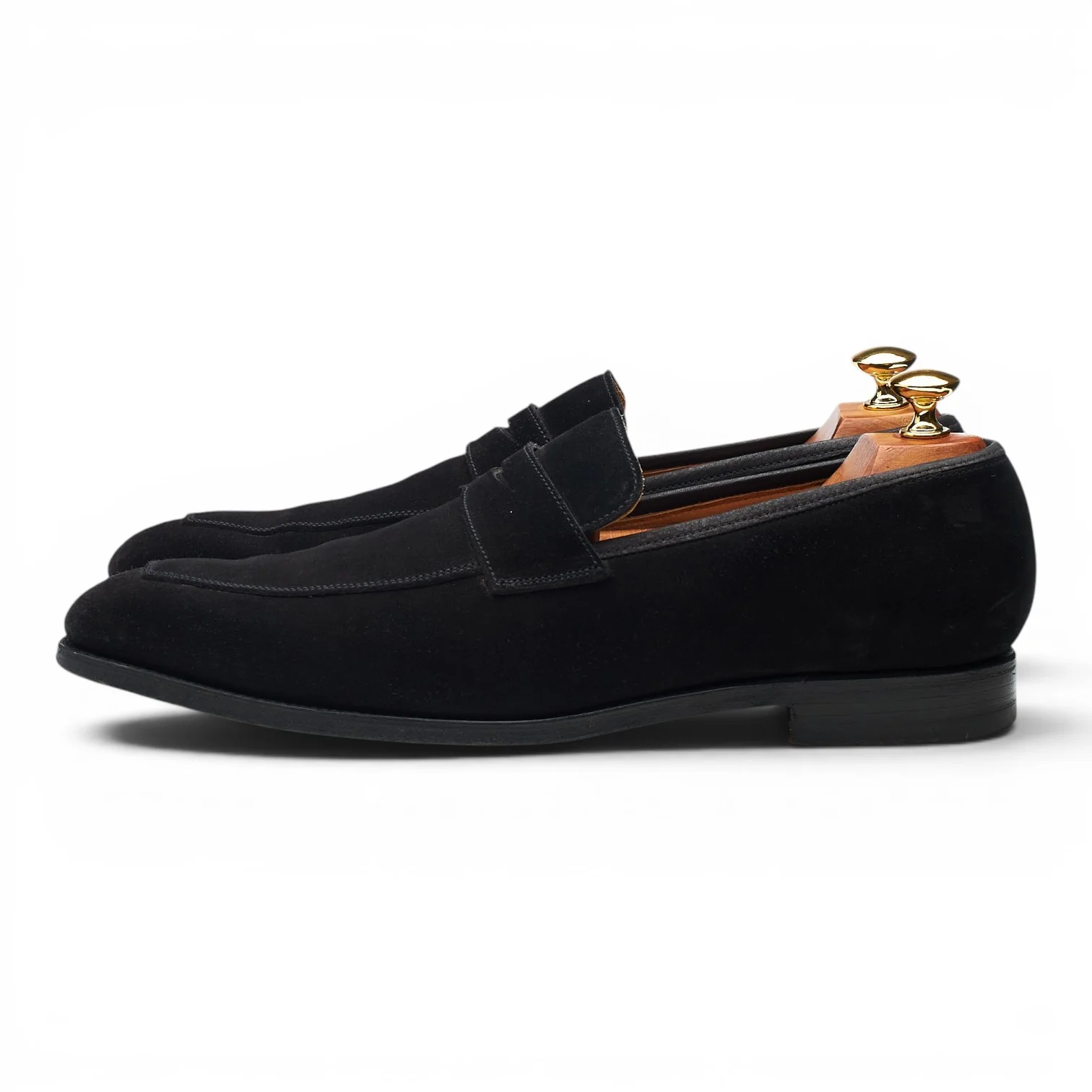 'Merton' Black Suede Loafers UK 9.5 E - Image 3