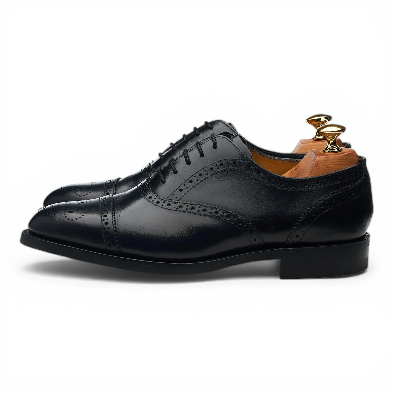 'Mirfield' Black Leather Oxford Brogues UK 6.5 E - Image 3