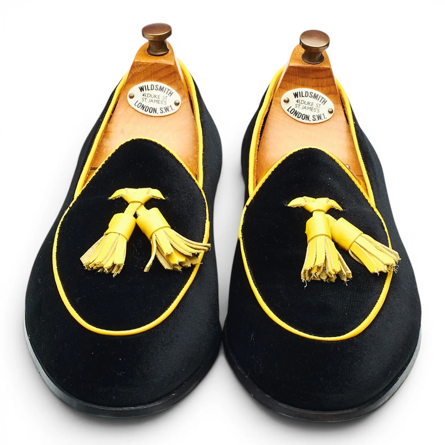 'Model 88' Black Velvet Belgian Loafers UK 8 F - Image 2
