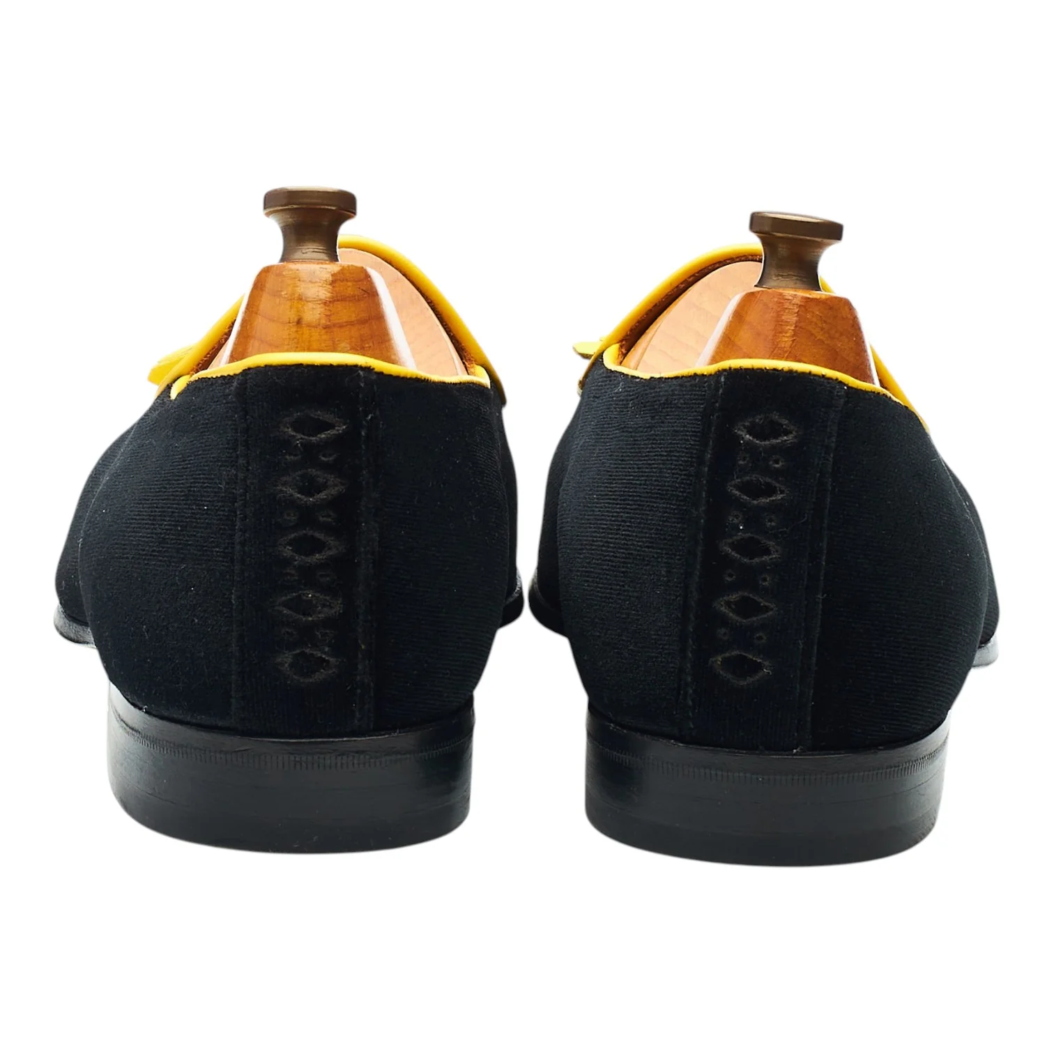 'Model 88' Black Velvet Belgian Loafers UK 8 F - Image 4