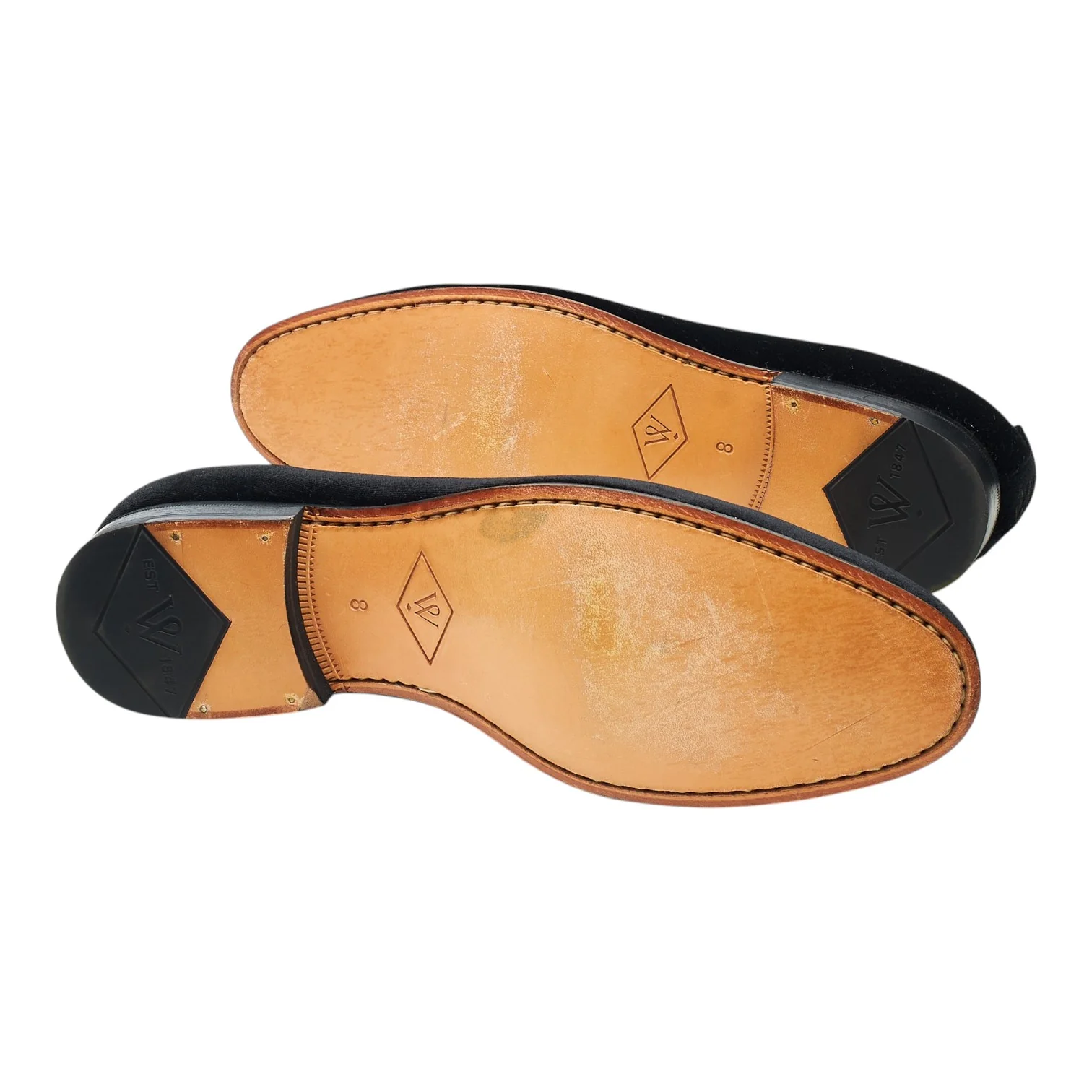'Model 88' Black Velvet Belgian Loafers UK 8 F - Image 6