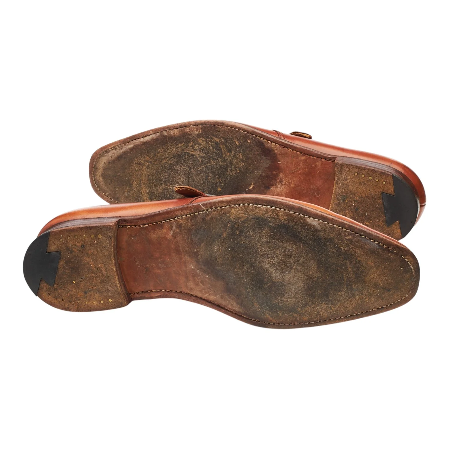 'Monkton' Tan Brown Leather Monk Strap UK 8 E - Image 5
