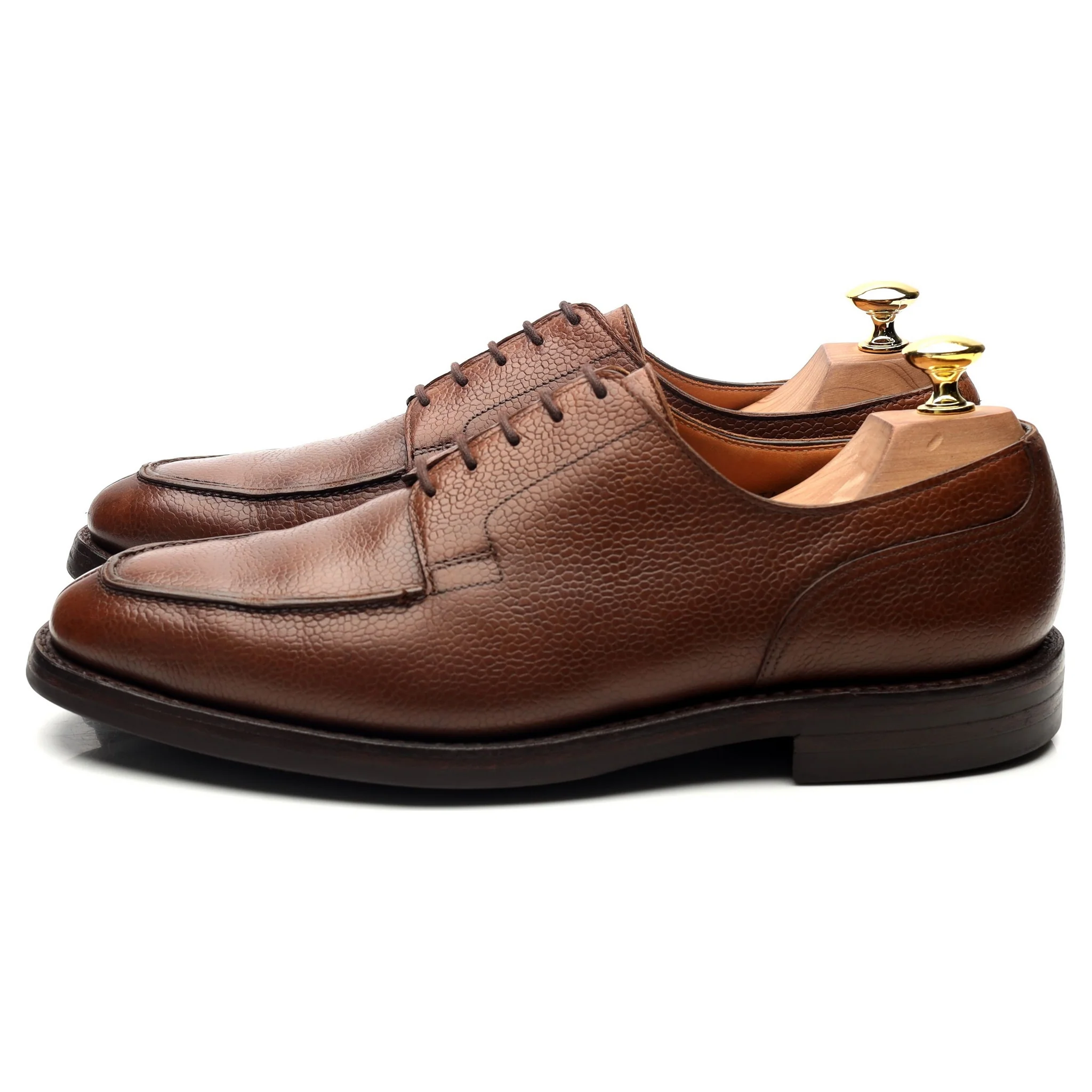 'Montagu' Brown Leather Split Toe Derby UK 8.5 E - Image 2