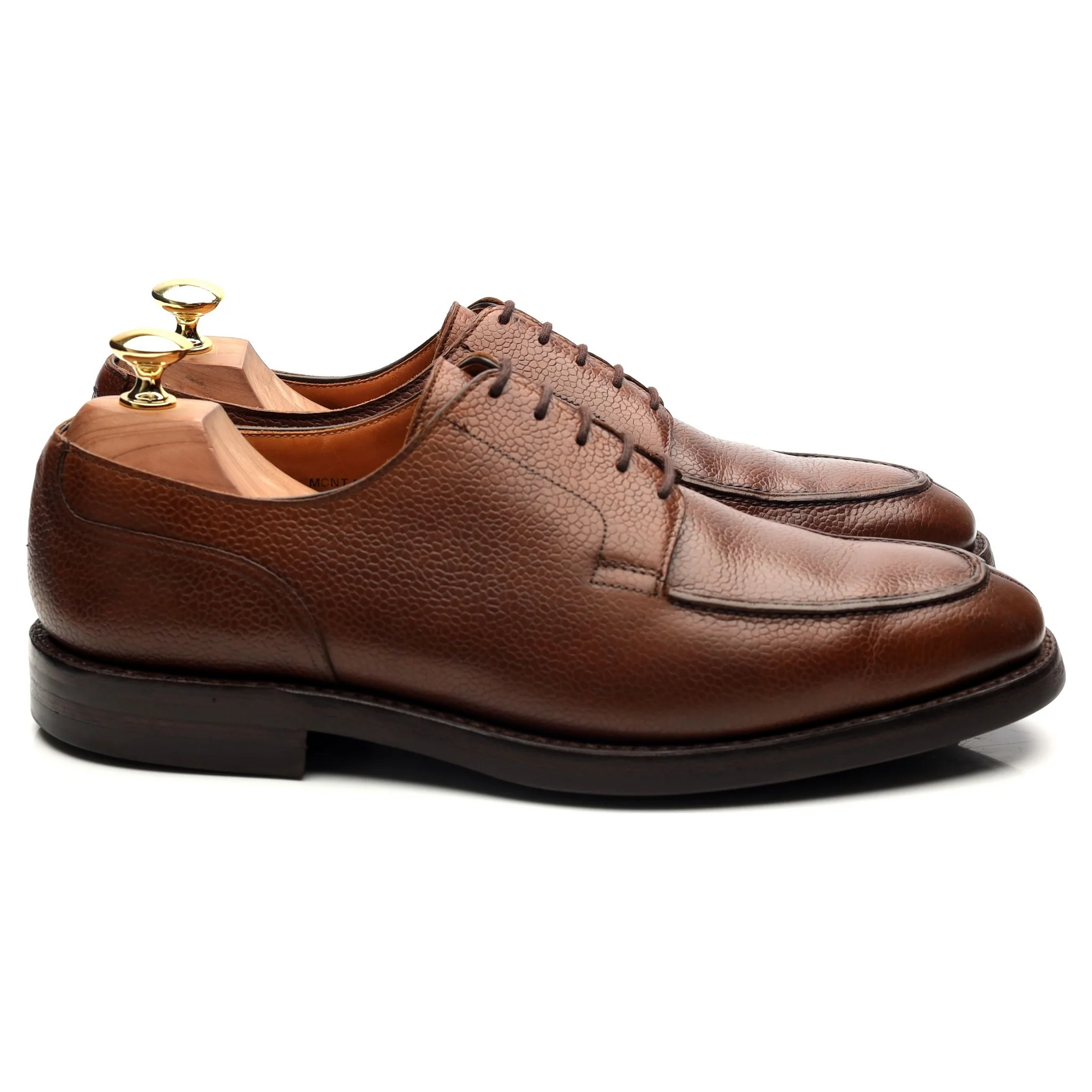 'Montagu' Brown Leather Split Toe Derby UK 8.5 E - Image 6