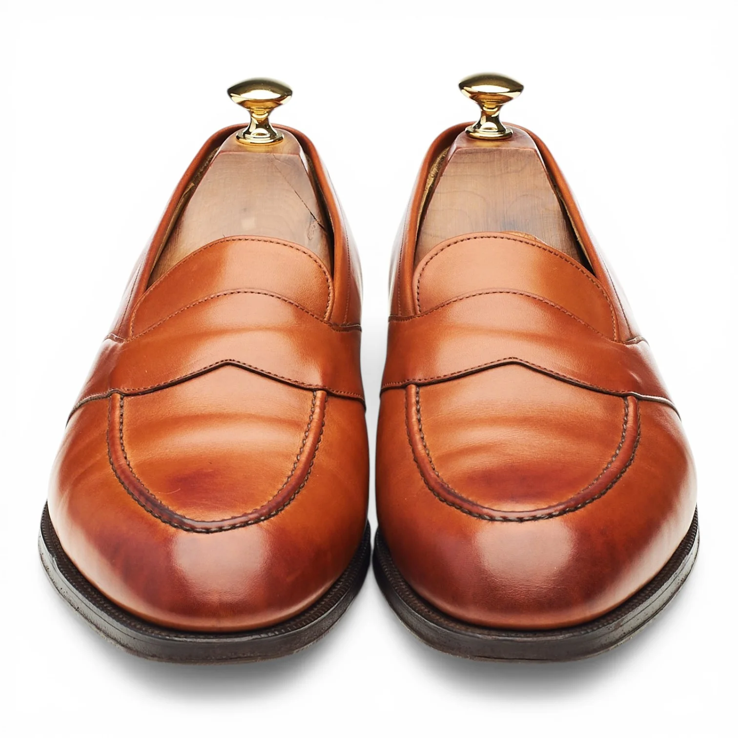 'Montpellier III' Tan Brown Leather Loafers UK 9.5 E - Image 2