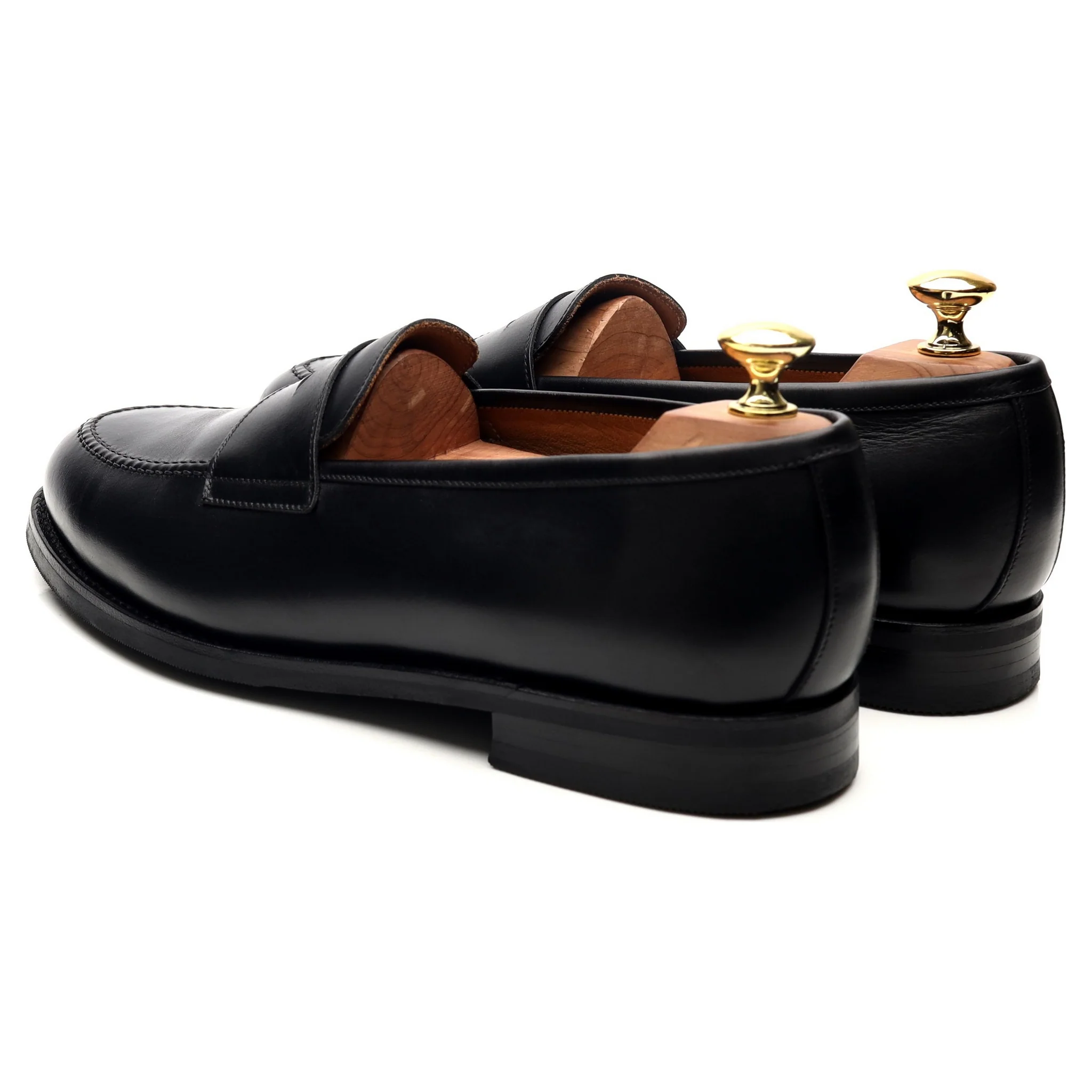 Black Leather Loafers UK 7.5 - Image 3