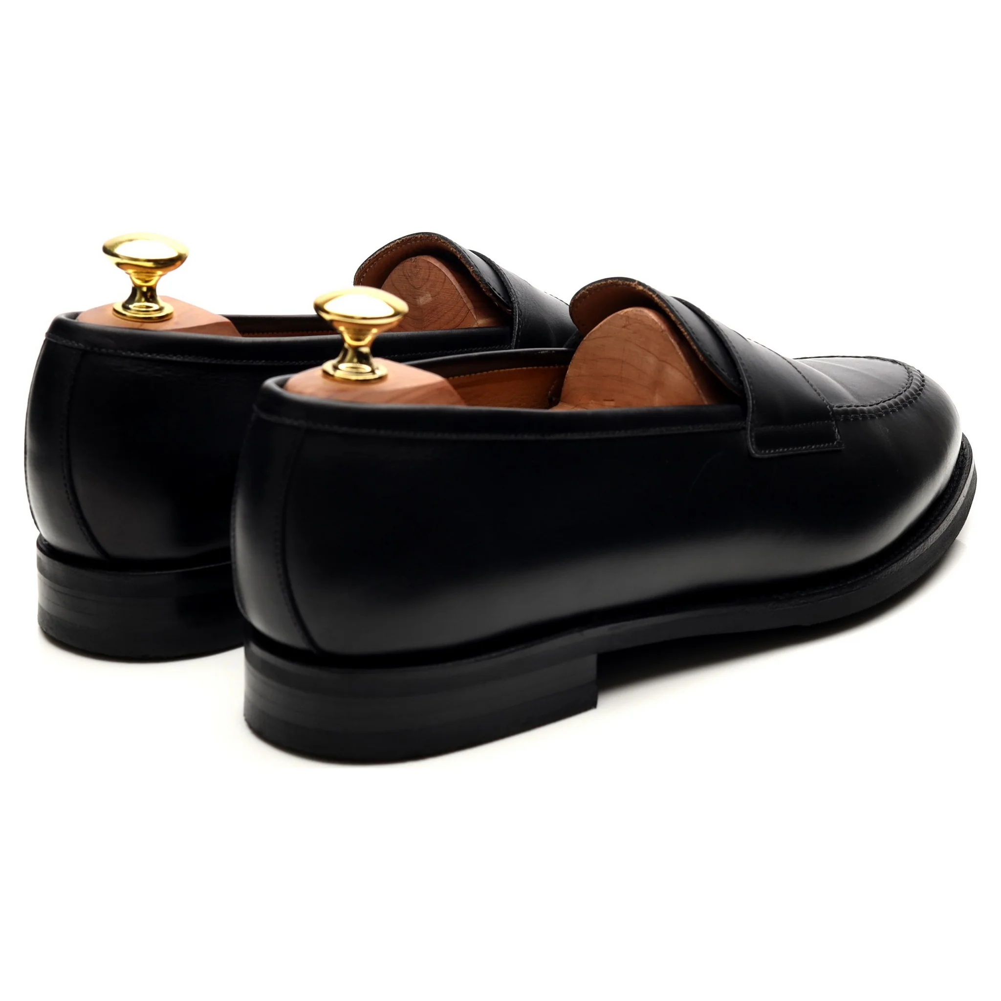 Black Leather Loafers UK 7.5 - Image 5