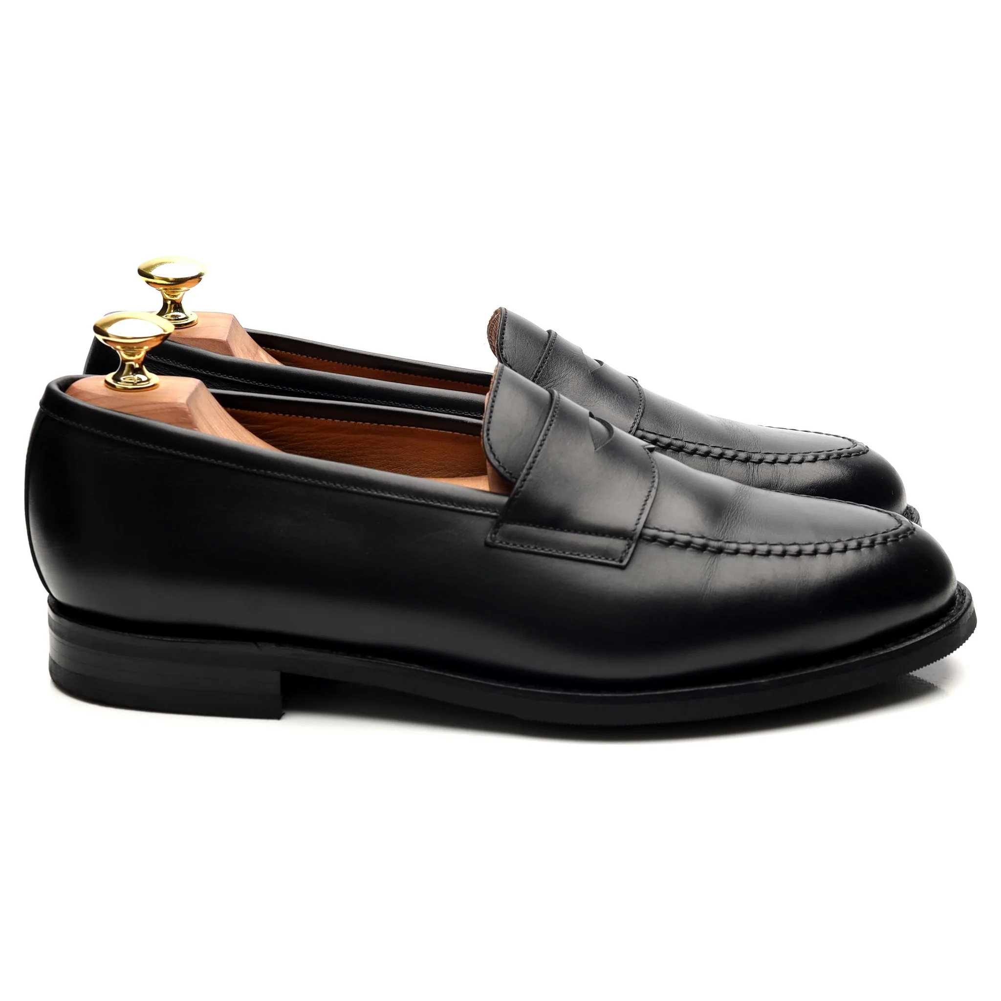 Black Leather Loafers UK 7.5 - Image 6