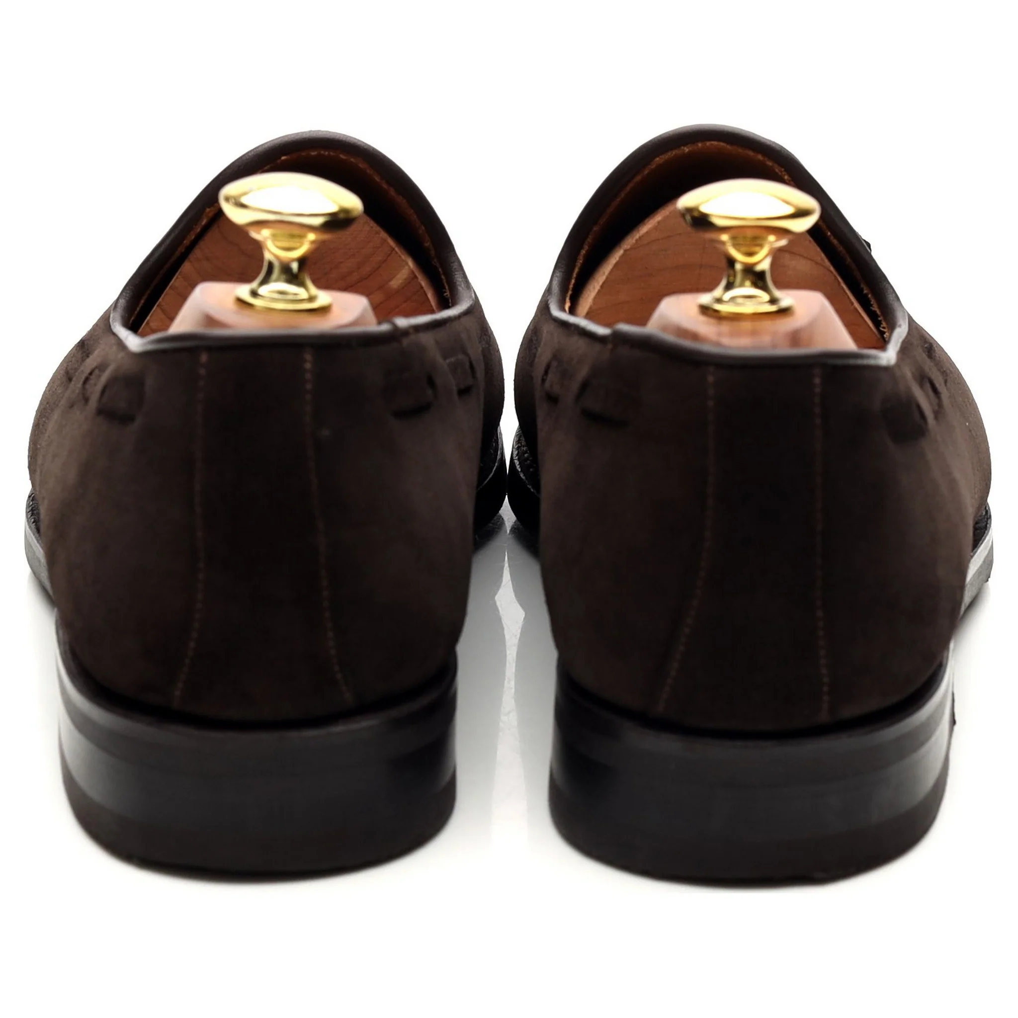 Dark Brown Suede Tassel Loafers UK 7.5 - Image 4