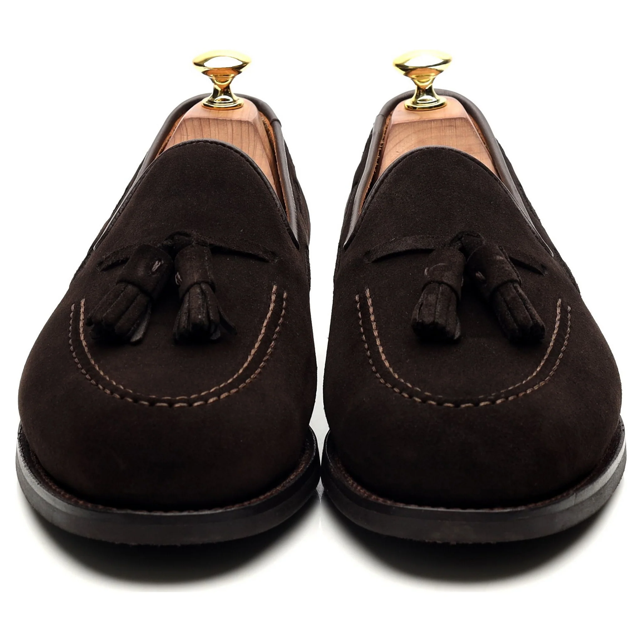 Dark Brown Suede Tassel Loafers UK 7.5 - Image 8