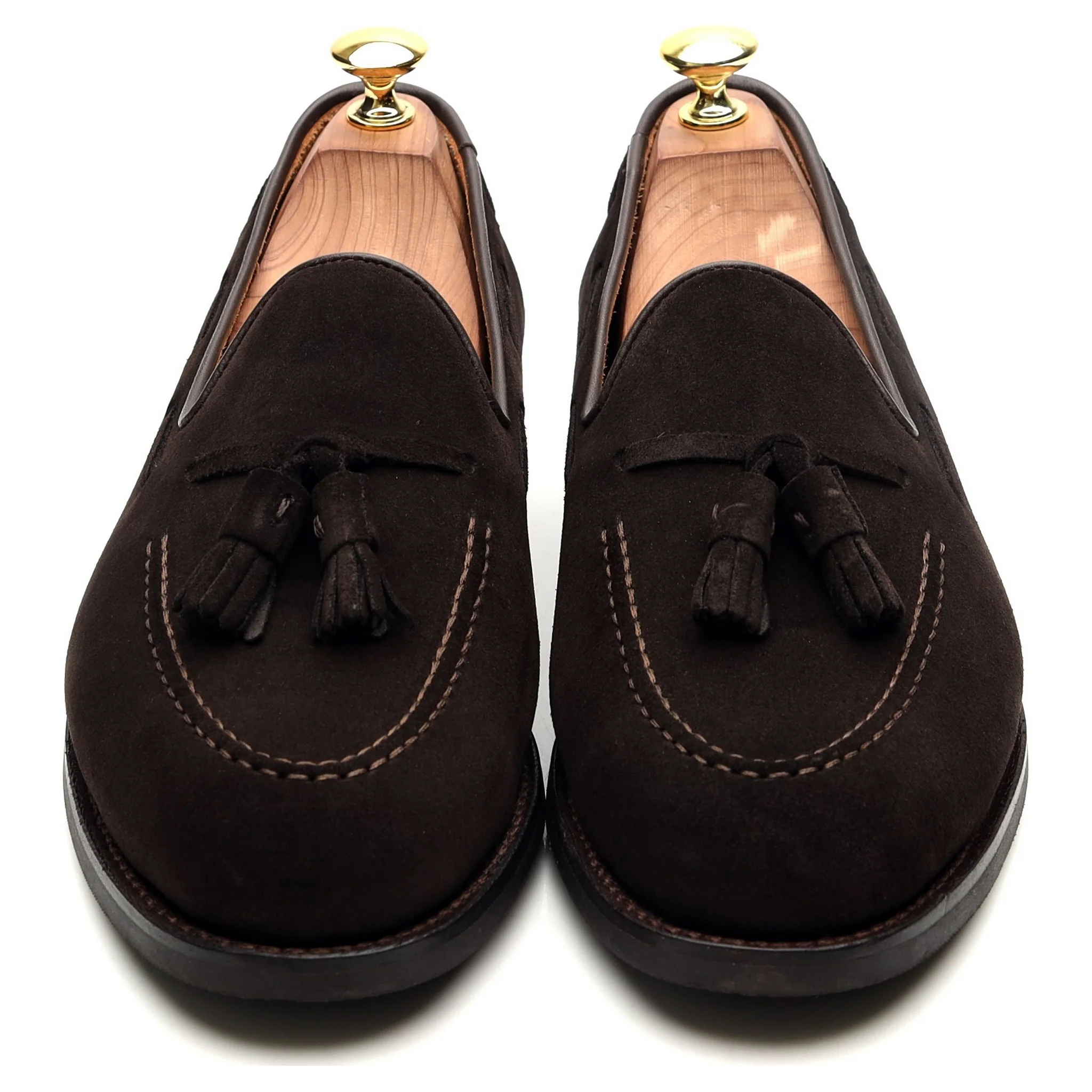 Dark Brown Suede Tassel Loafers UK 7.5 - Image 9
