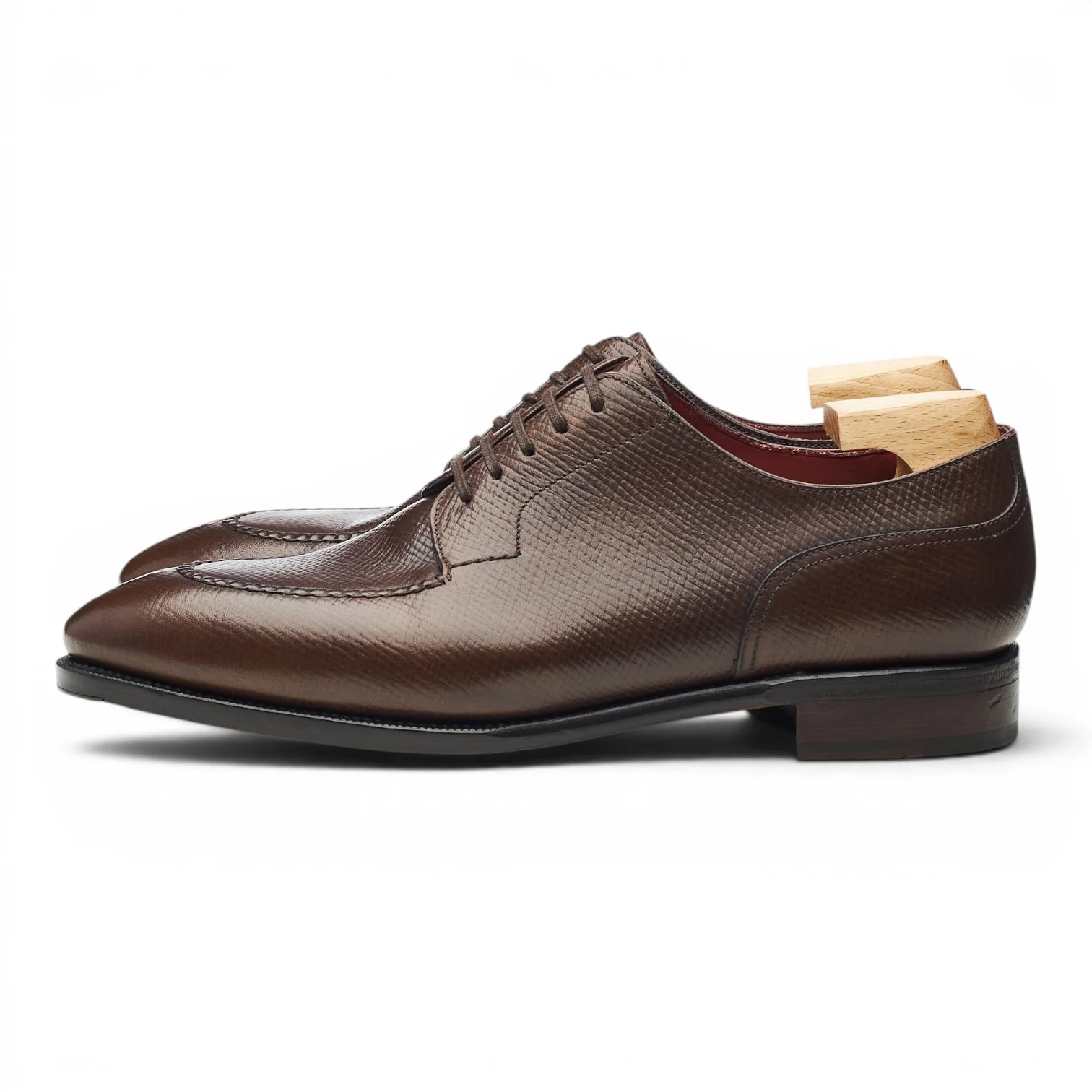 MTO '135 Artista' Dark Brown Grain Leather Split Toe Derby UK 8 F - Image 3