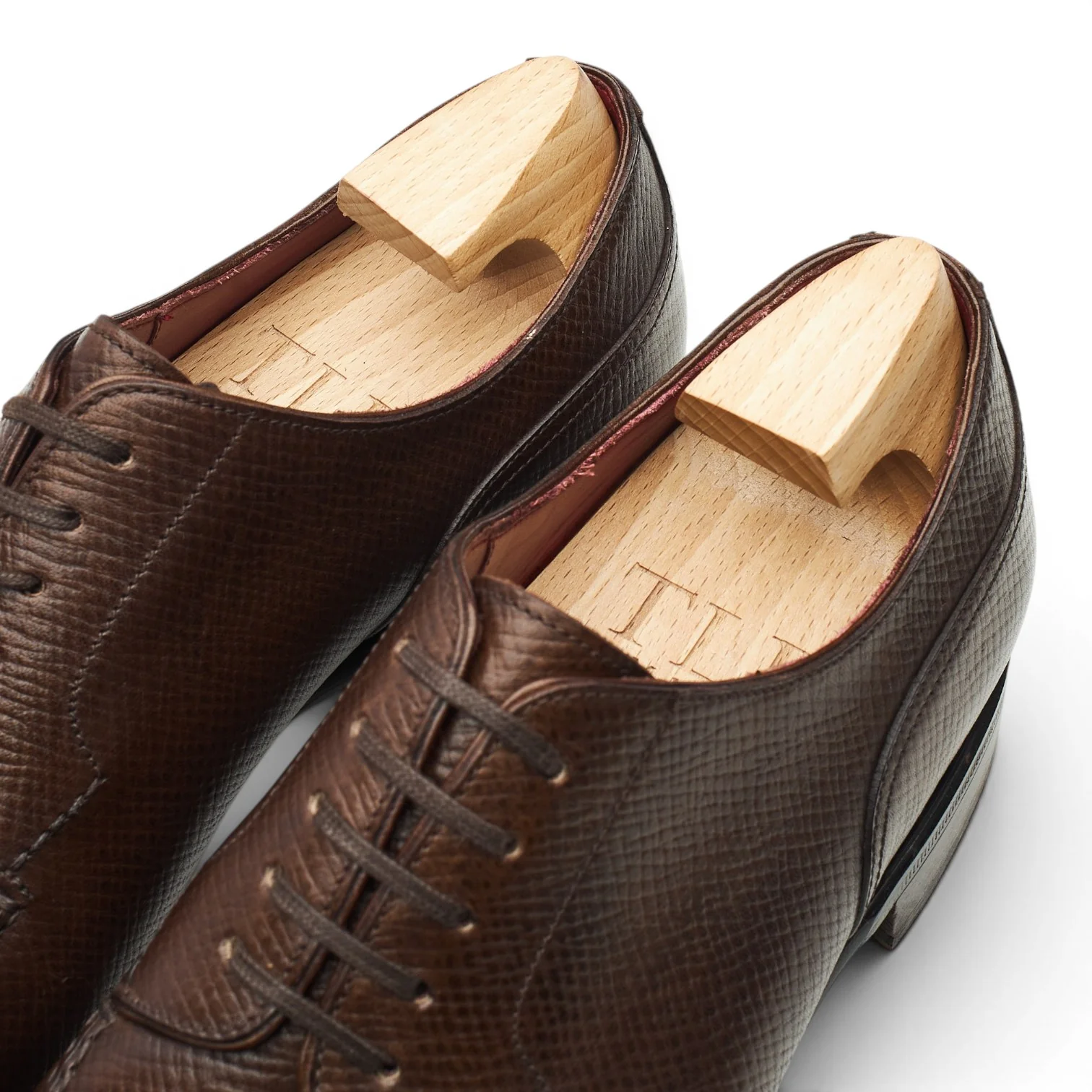 MTO '135 Artista' Dark Brown Grain Leather Split Toe Derby UK 8 F - Image 5