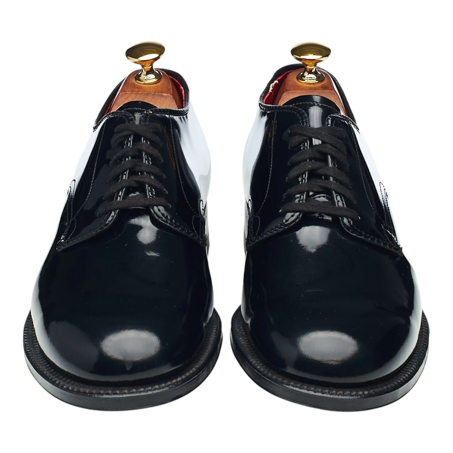 'N4405' Black Patent Leather Derby UK 6.5 US 7 D - Image 2